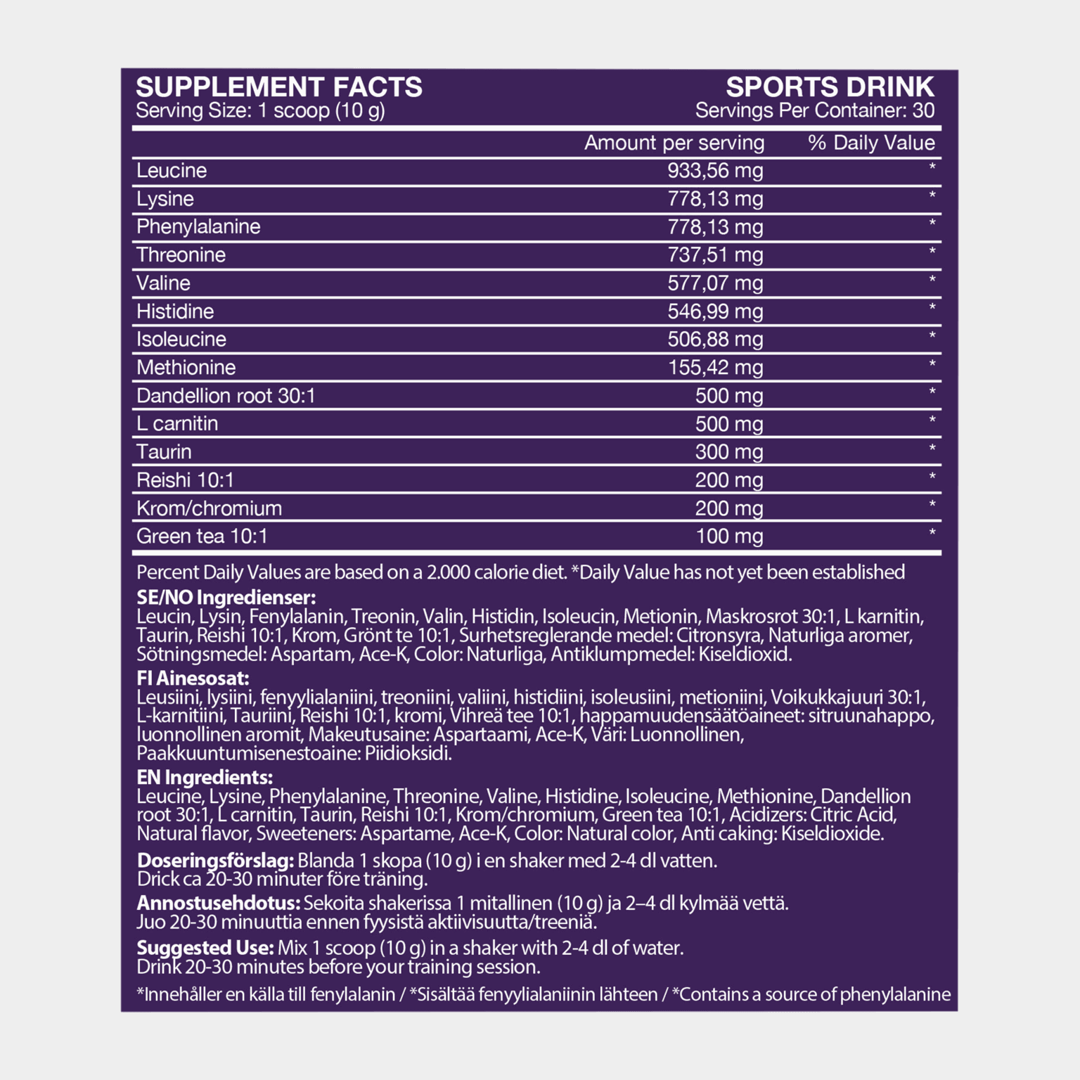 Purple Burn EAA (Purple Punch (300g), aminohapot - full image 2