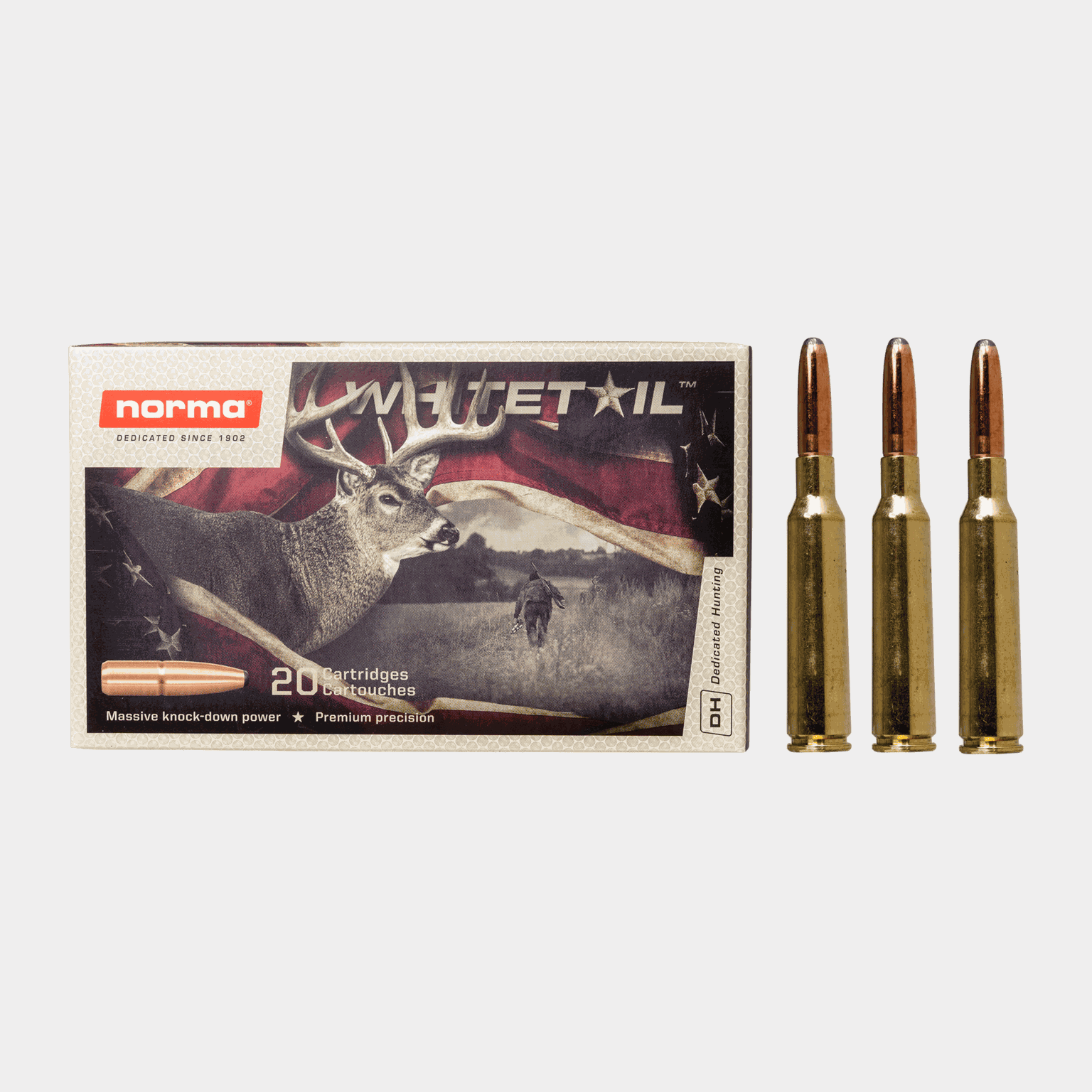Norma Whitetail 6,5X55 1g/156 gr, 5×55 1 g/156 g, kiväärin patruunat - full image 1