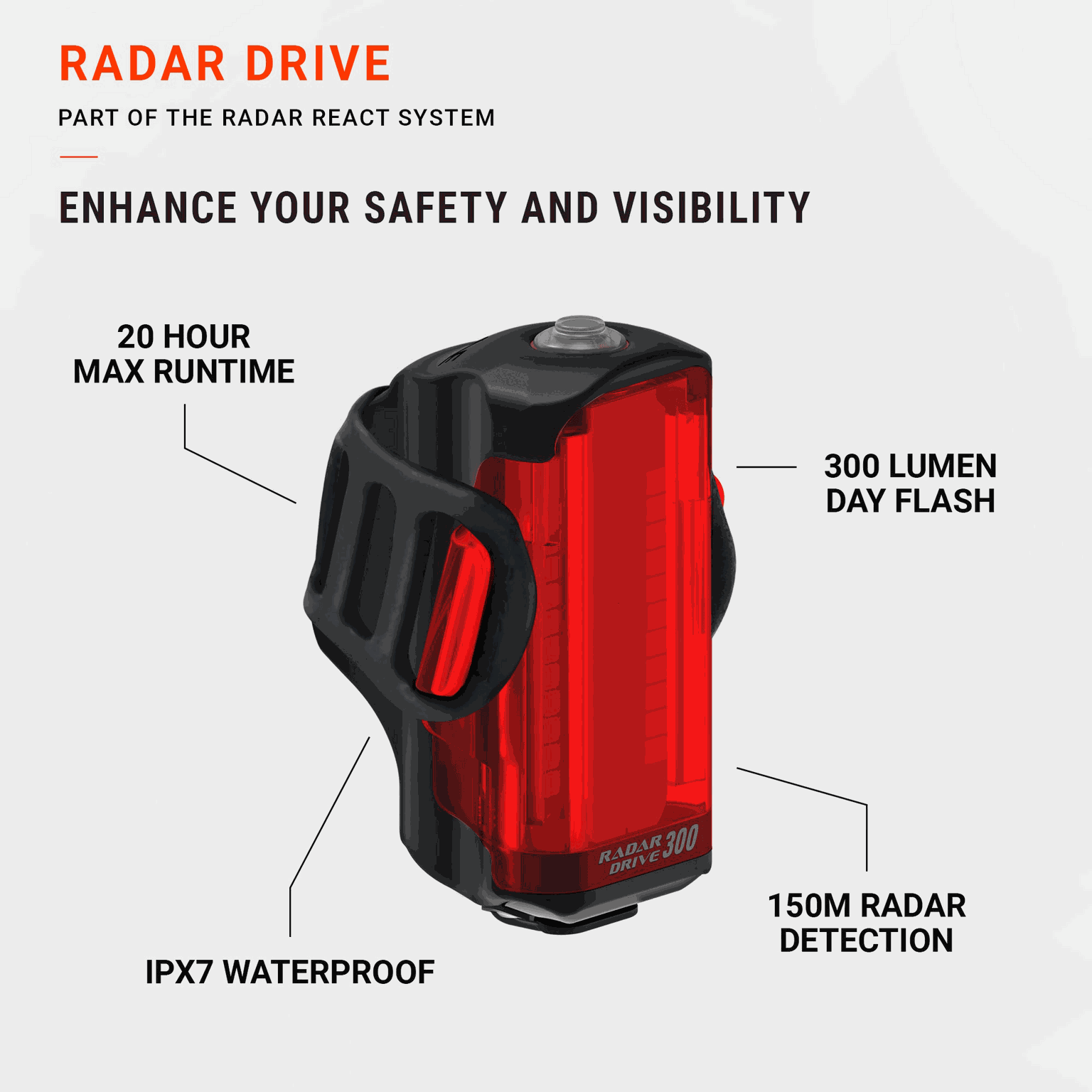 RADAR DRIVE REAR 300LM, älykäs takavalo - full image 3