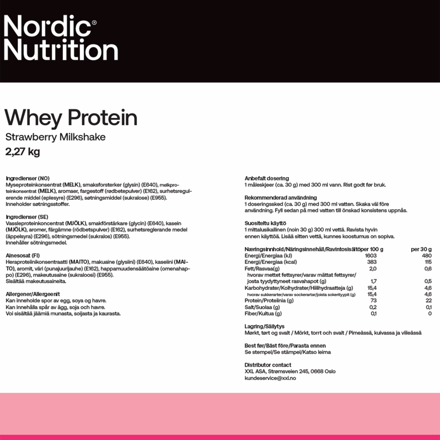 Whey Protein - Strawberry 2 270 g, proteiinijauhe - full image 2