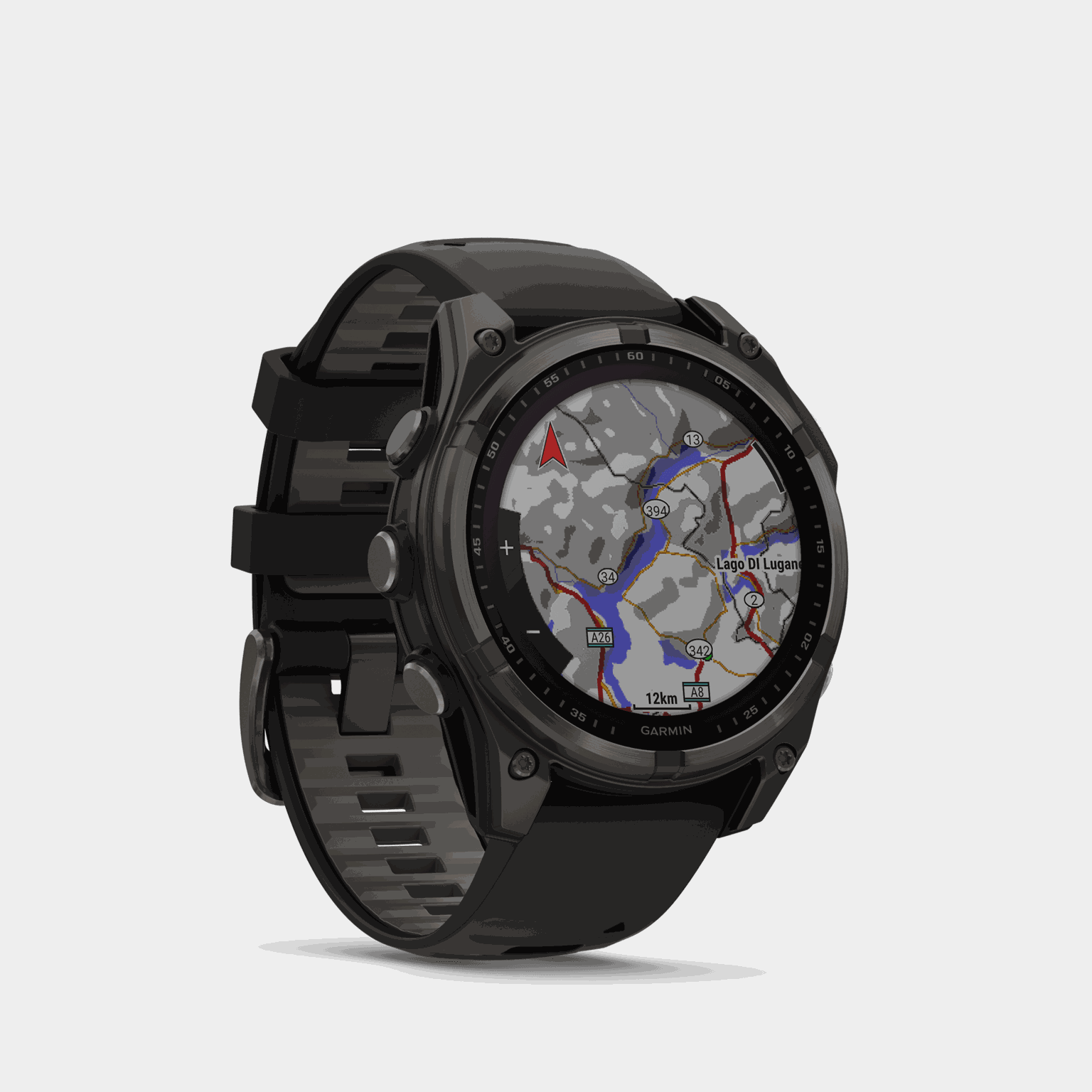 fenix 8 – 47 mm, Solar, Sapphire, Carbon Gray DLC Ti, älykello - full image 3