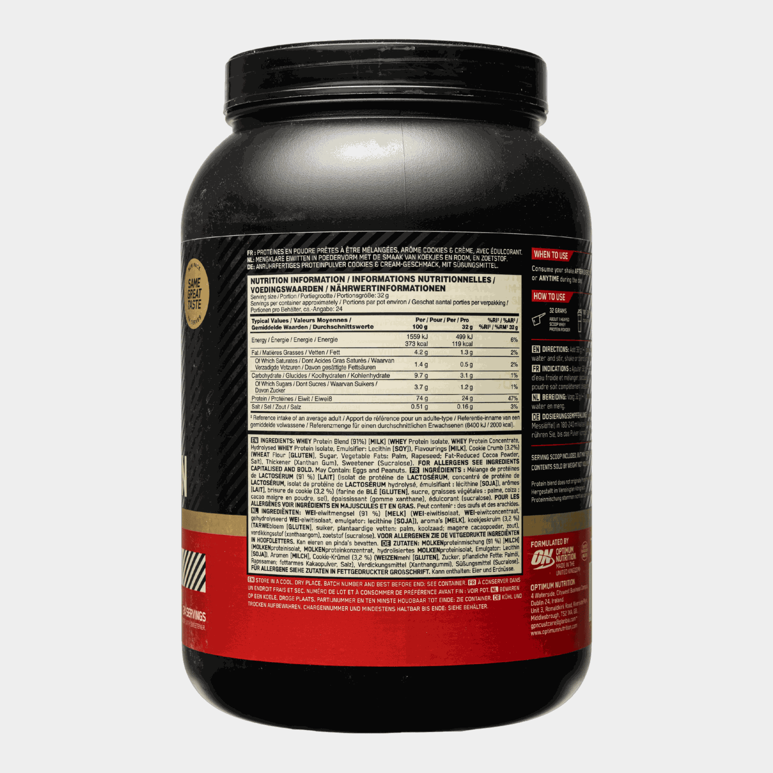 Gold Standard 100% Cookies & Cream 768g, proteiinijauhe - full image 2