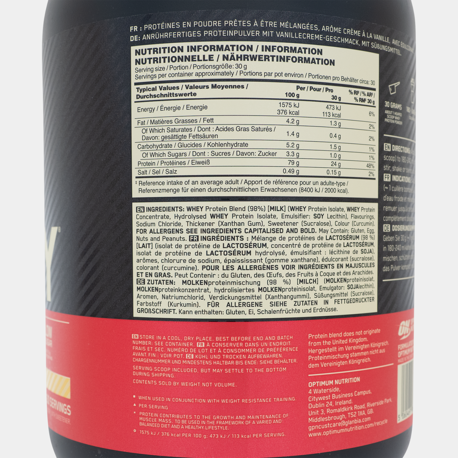 100 % Whey Gold Standard 908 g, proteiinijauhe - full image 2