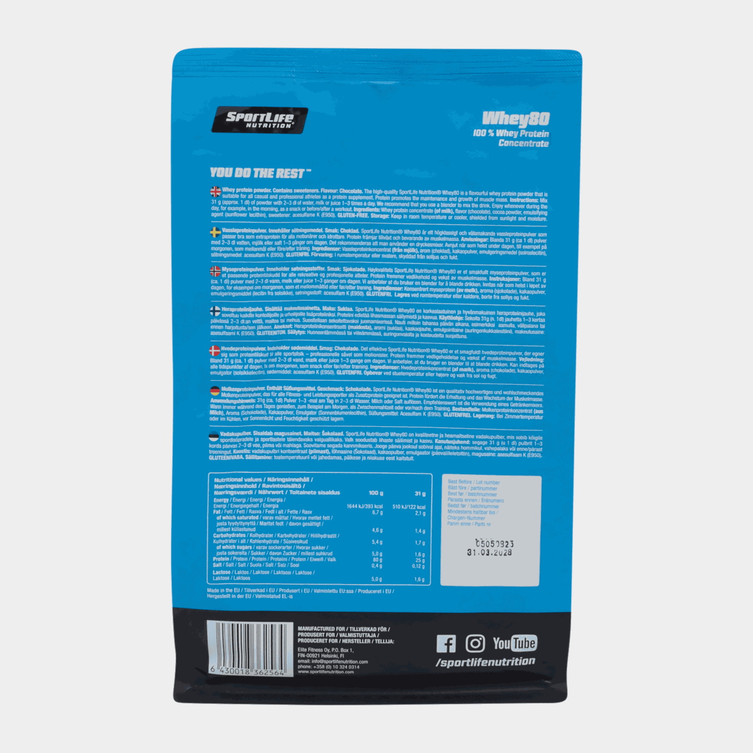Whey80 500 g, proteiinijauhe - full image 4