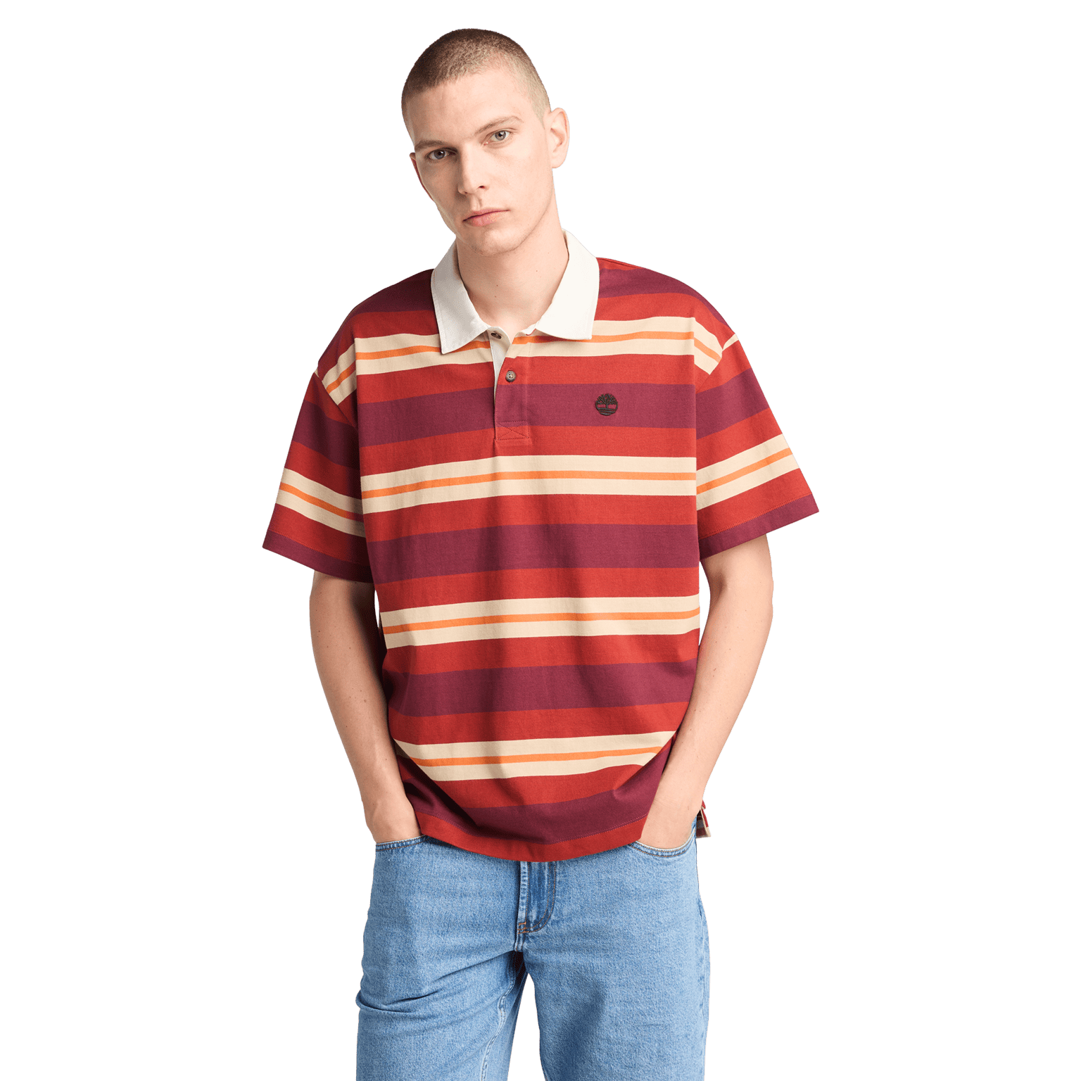 Мужская рубашка-поло для регби Timberland Ss в полоску