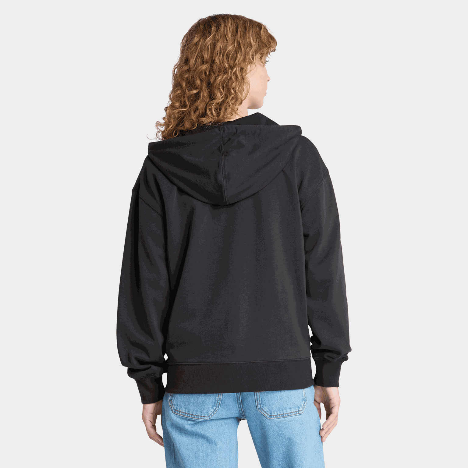 Full-Zip Loop Back Hood, naisten huppari - full image 3