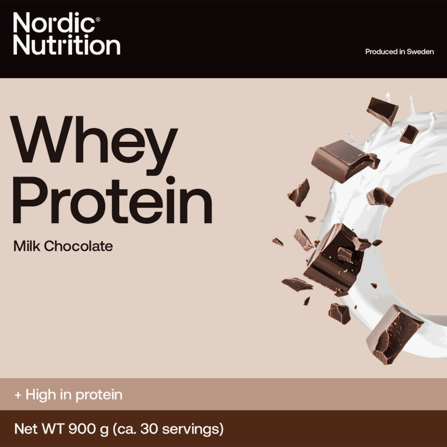 Whey Protein - Chocolate 900 g, proteiinijauhe - full image 2