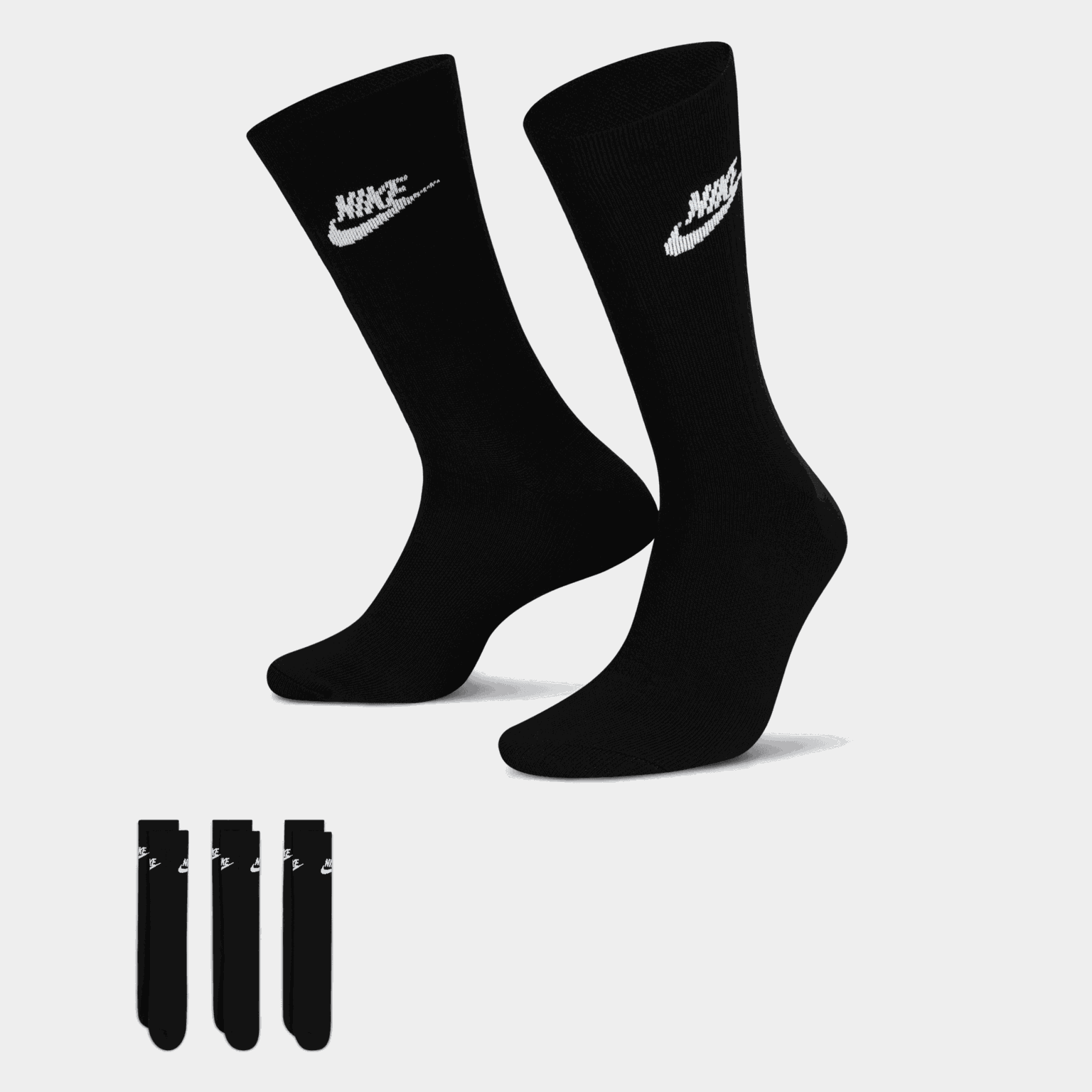 3PK Essential Crew Sock, sukat - full image 1