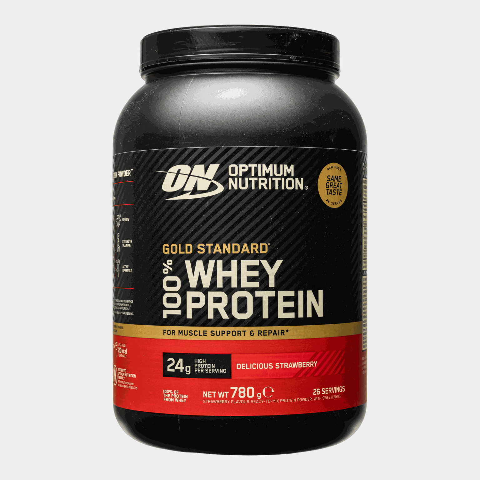 Gold Standard 100% Delicious Strawberry 780g, proteiinijauhe - full image 1