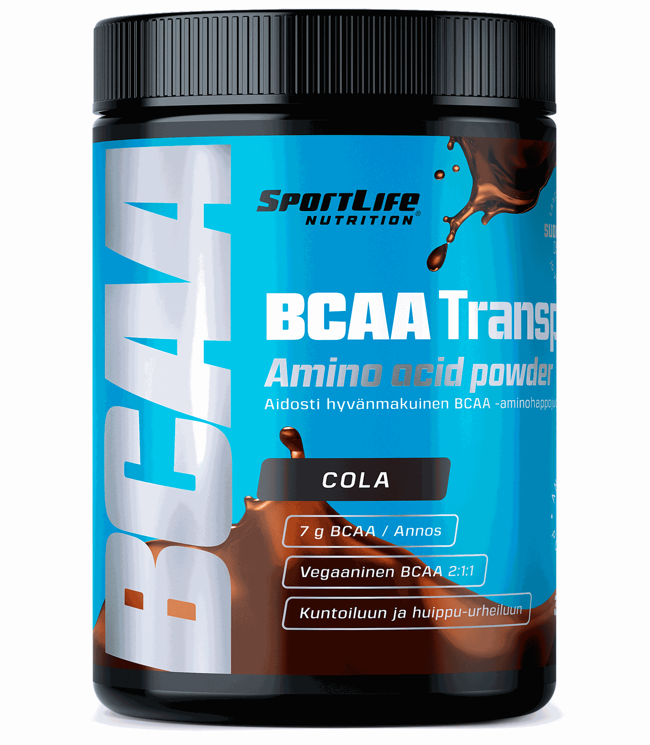 SportLife BCAA Transport 300g, cola, aminohappovalmiste - full image 2