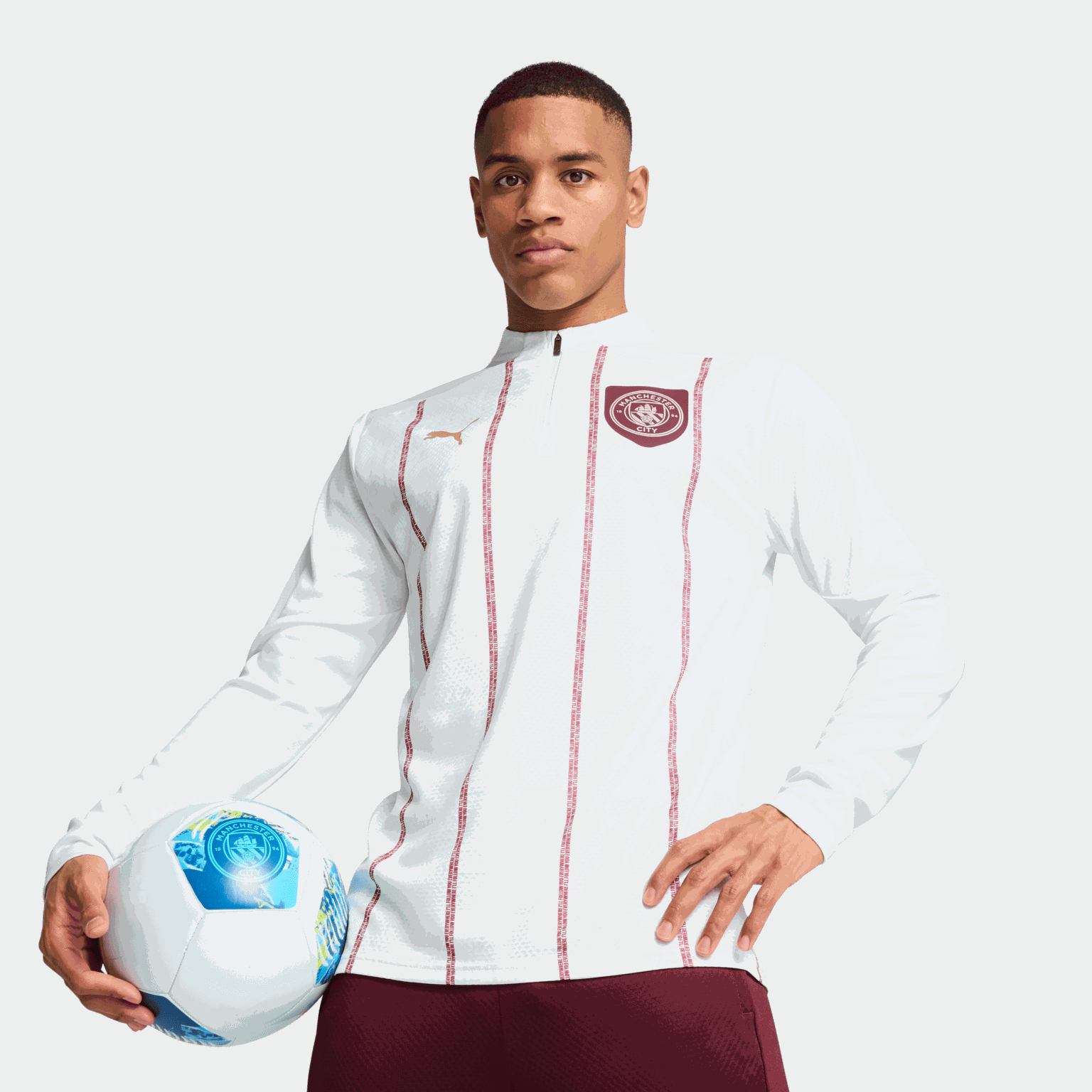 Manchester City Prematch 1/4 Zip Top, miesten jalkapallopaita - full image 1