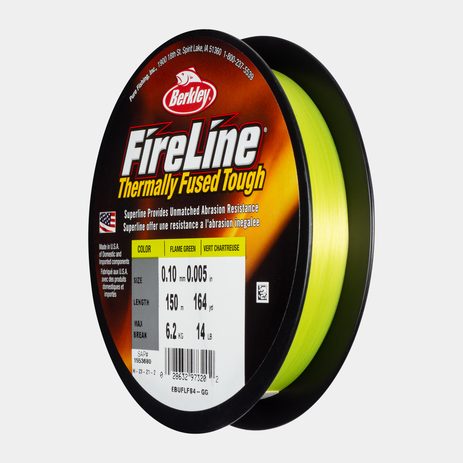 Fireline 150m Flame Green, multifilamenttisiima - full image 2