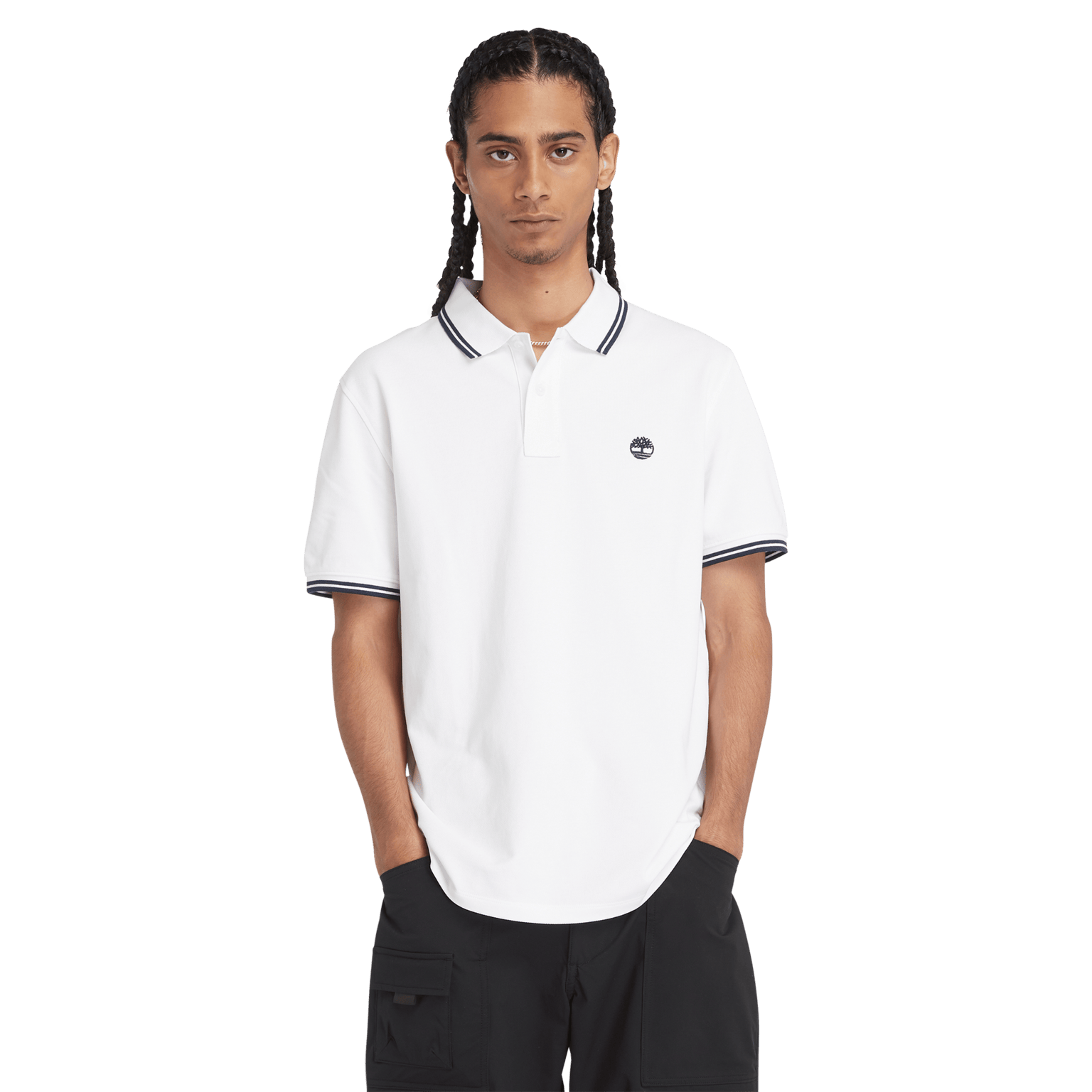 Timberland Tipped Pique Short Slee, мужская рубашка из пике