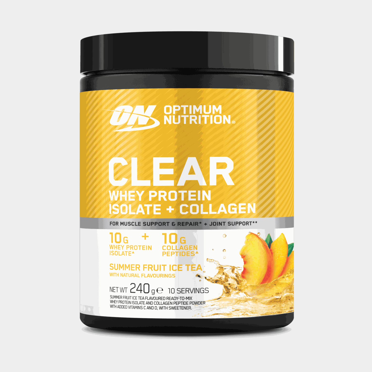 Clear Whey Collagen 280g Summer Fruit Ice tea, proteiinijauhe - full image 1