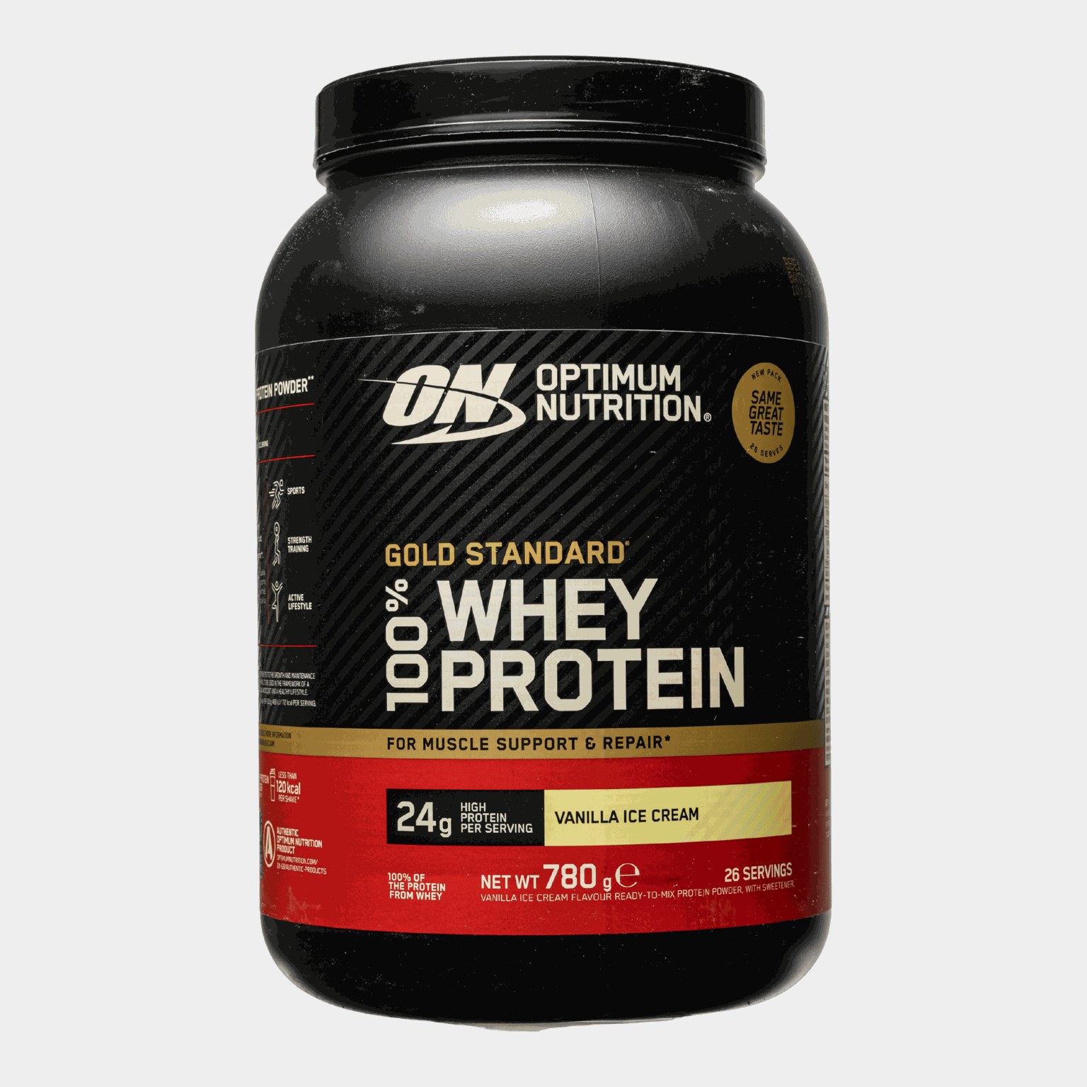 Gold Standard 100% Vanilla Ice Cream 780g, proteiinijauhe - full image 1