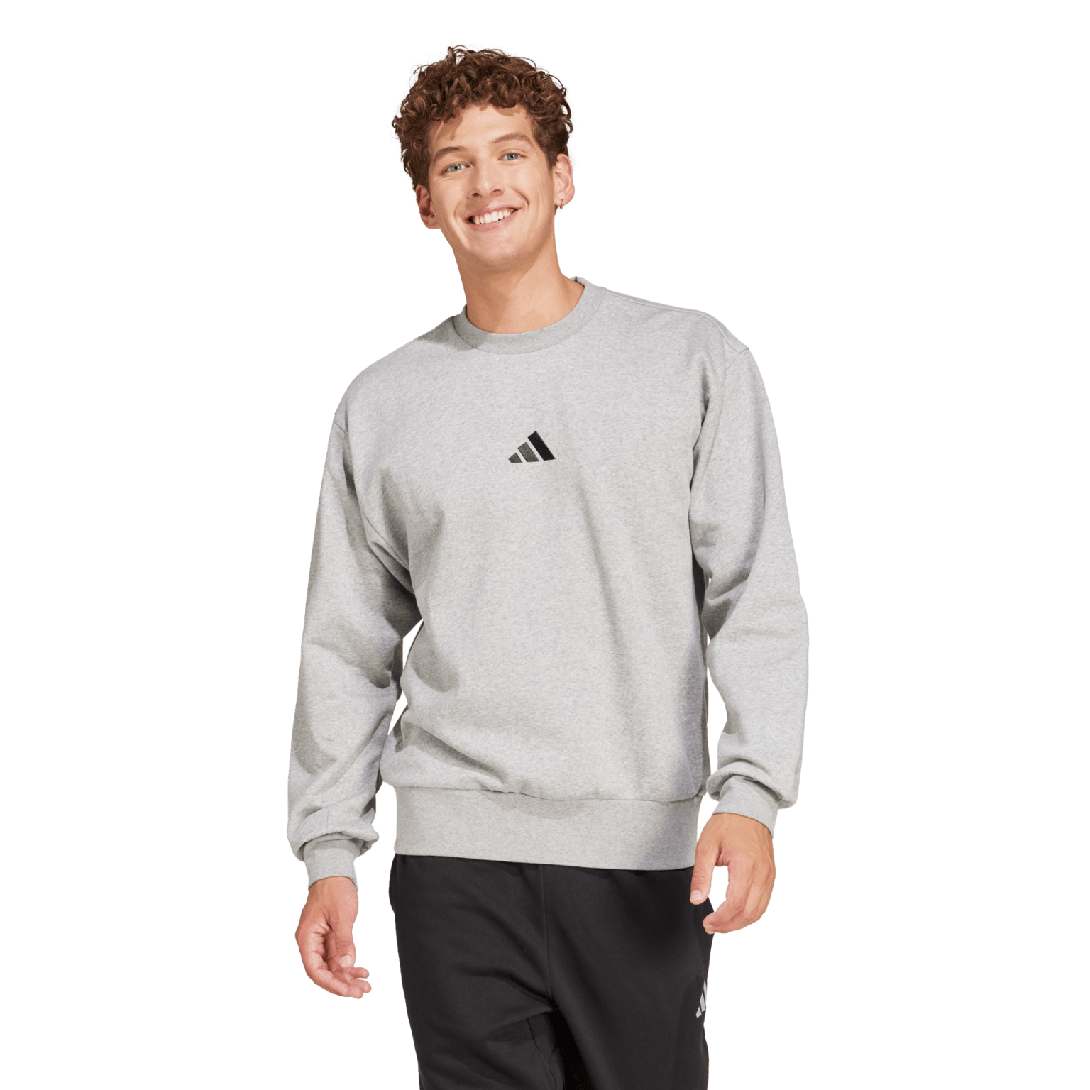 adidas Essentials Feelcozy Fleece Sweatshirt, мужская рубашка
