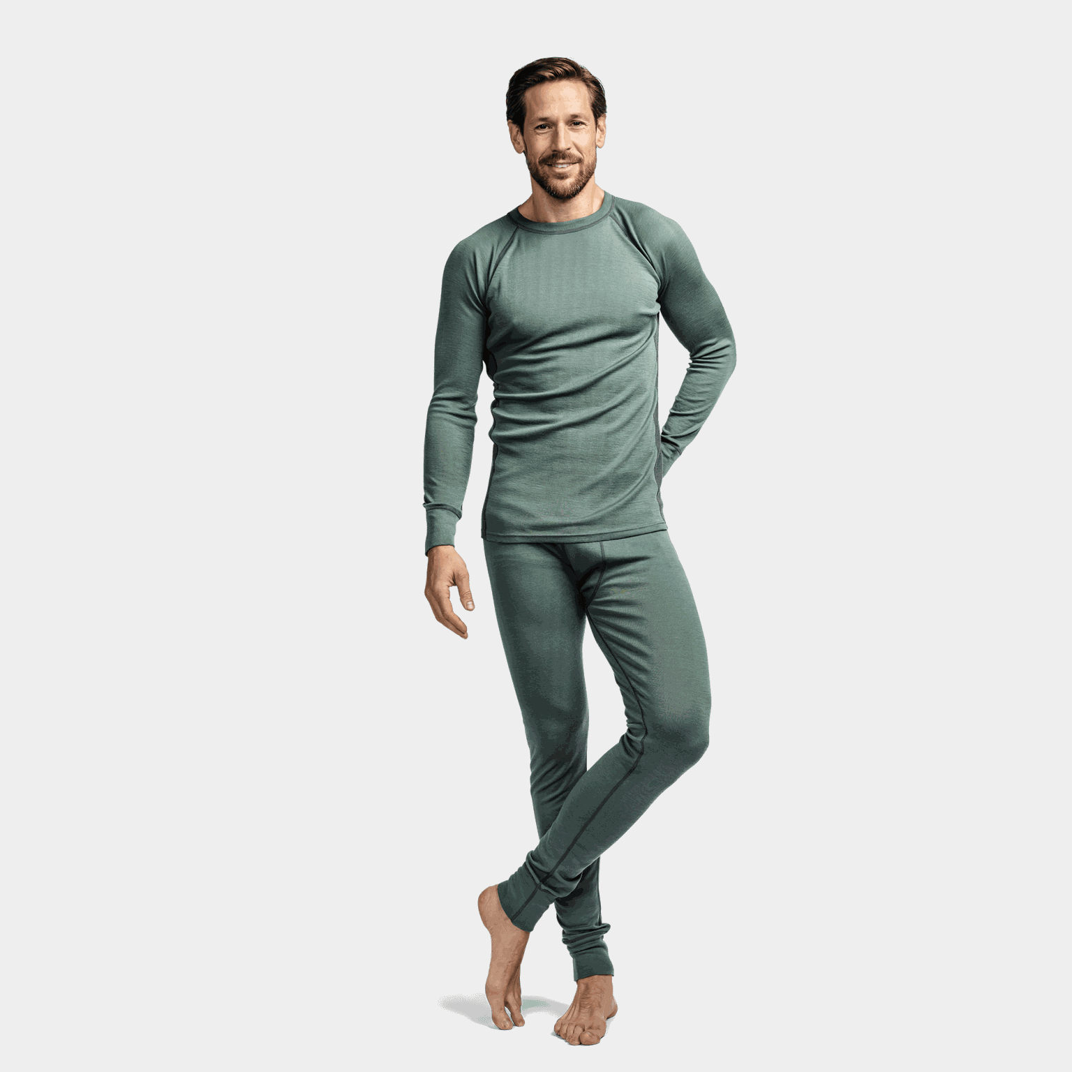 Laajias Merino Wool Longs, miesten villaiset kerrastohousut - full image 4
