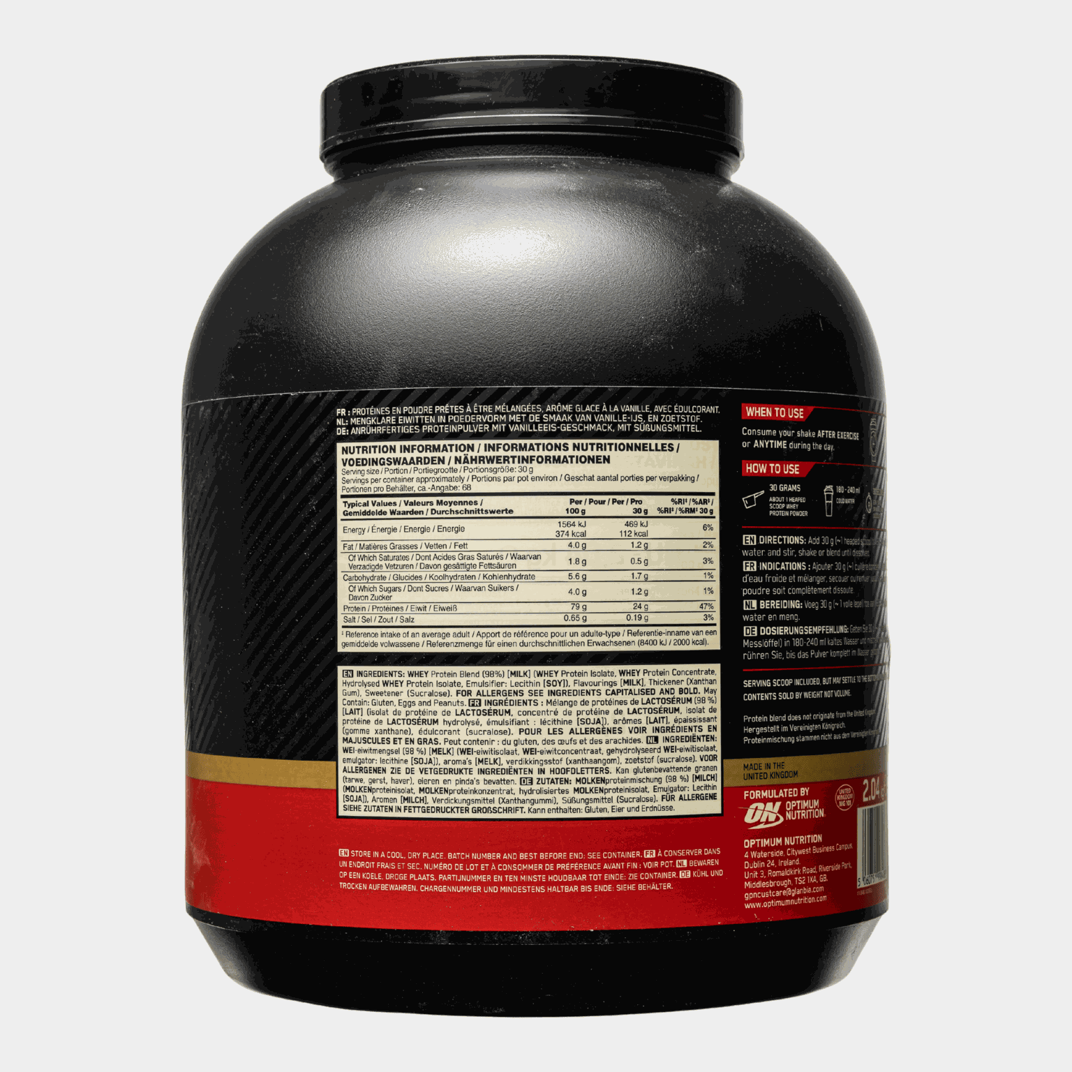 Gold Standard 100% Vanilla Ice Cream 2kg, proteiinijauhe - full image 2