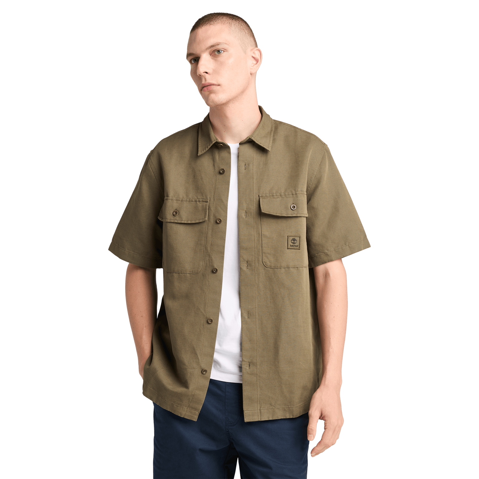 Рубашка Timberland Cotton Linen Utility Ov