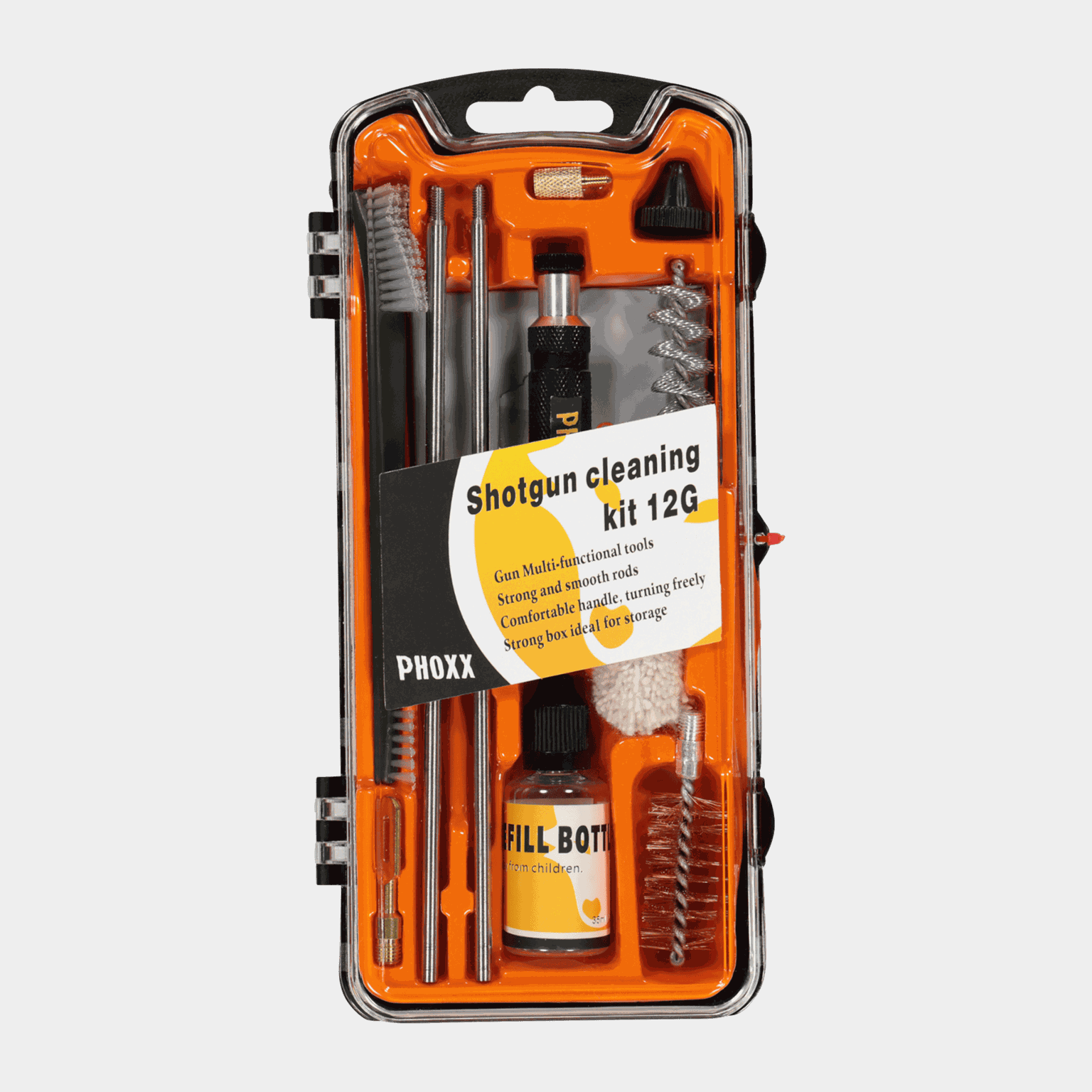12G shotgun cleaning kit, haulikon puhdistussarja - full image 3