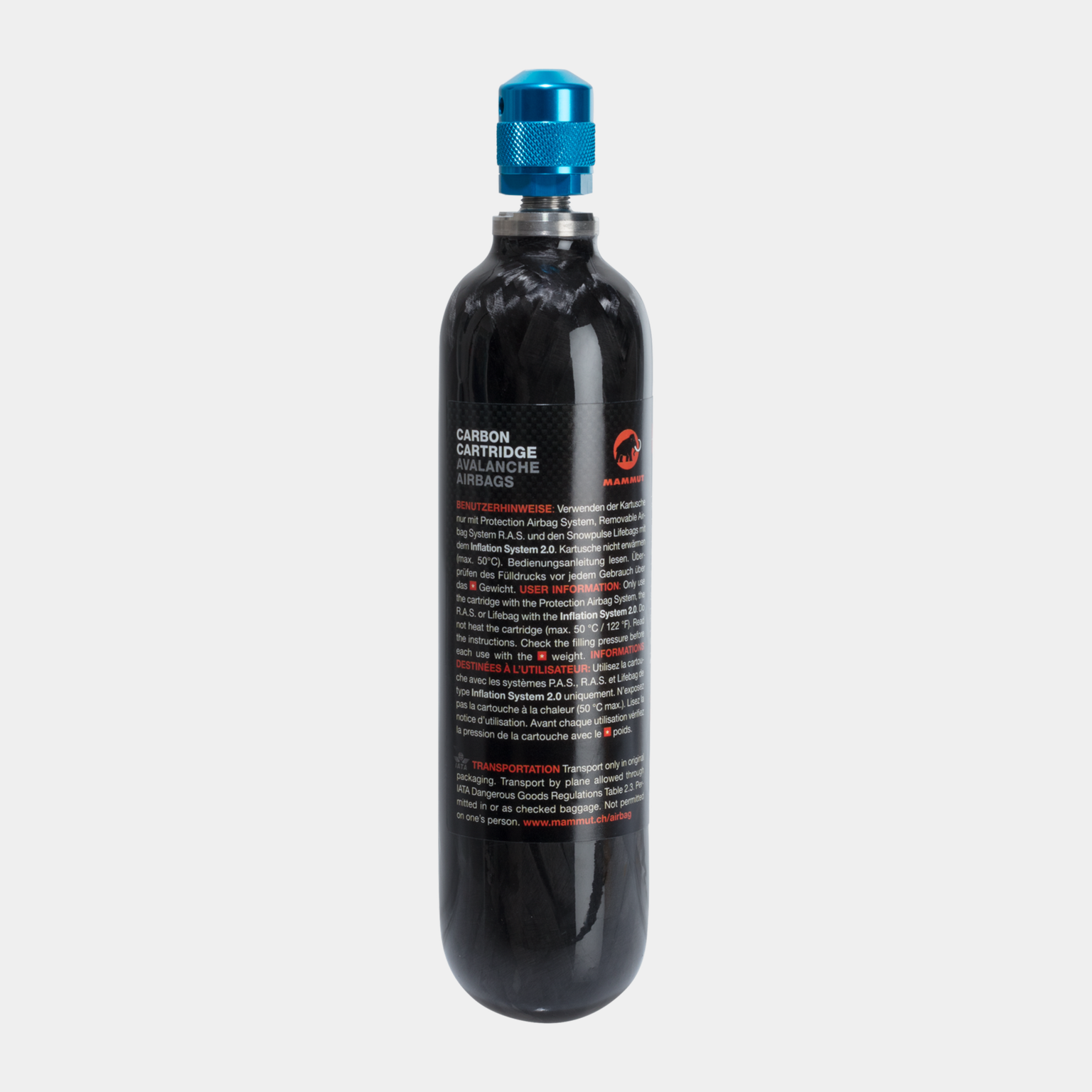 Snow Safety Acc. Carbon Cartridge 300 bar Non-Refillable 24/, lumivyöryrepun kaasupatruuna 25/26 - full image 1