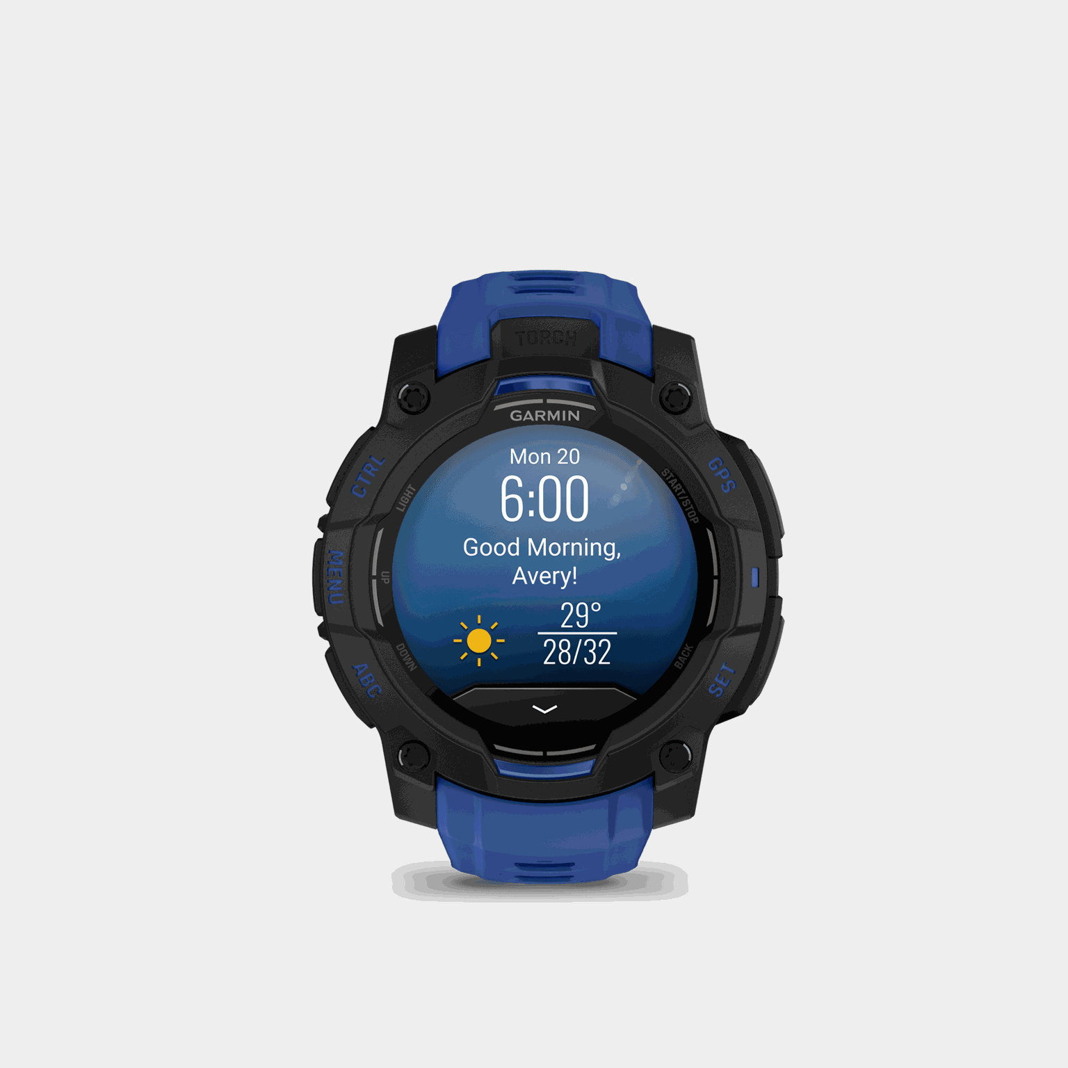 Instinct 3 LTD, 45mm, AMOLED, Black w/ Blue Strap, multisport-kello, älykello - full image 1
