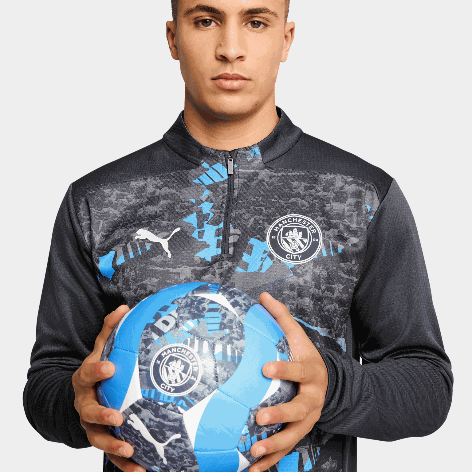 Manchester City Prematch 1/4 Zip Top, miesten jalkapallopaita - full image 3