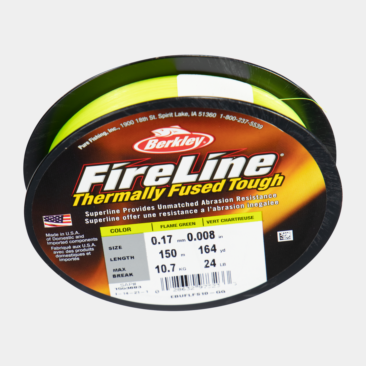 Fireline 150m Flame Green, multifilamenttisiima - full image 1