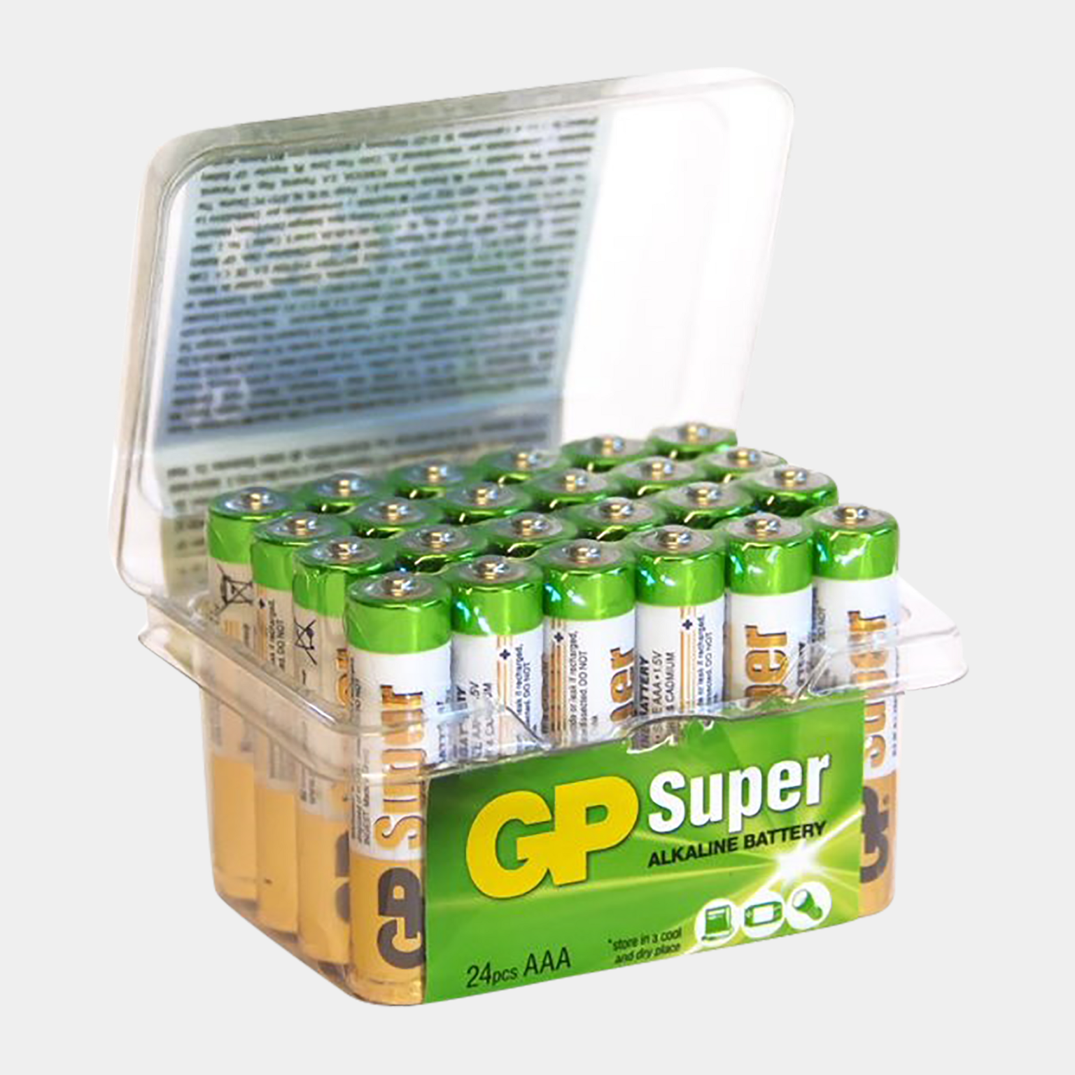 Super Alkaline AAA battery 24A LR03 24P, 24 kpl AAA-paristoja - full image 1