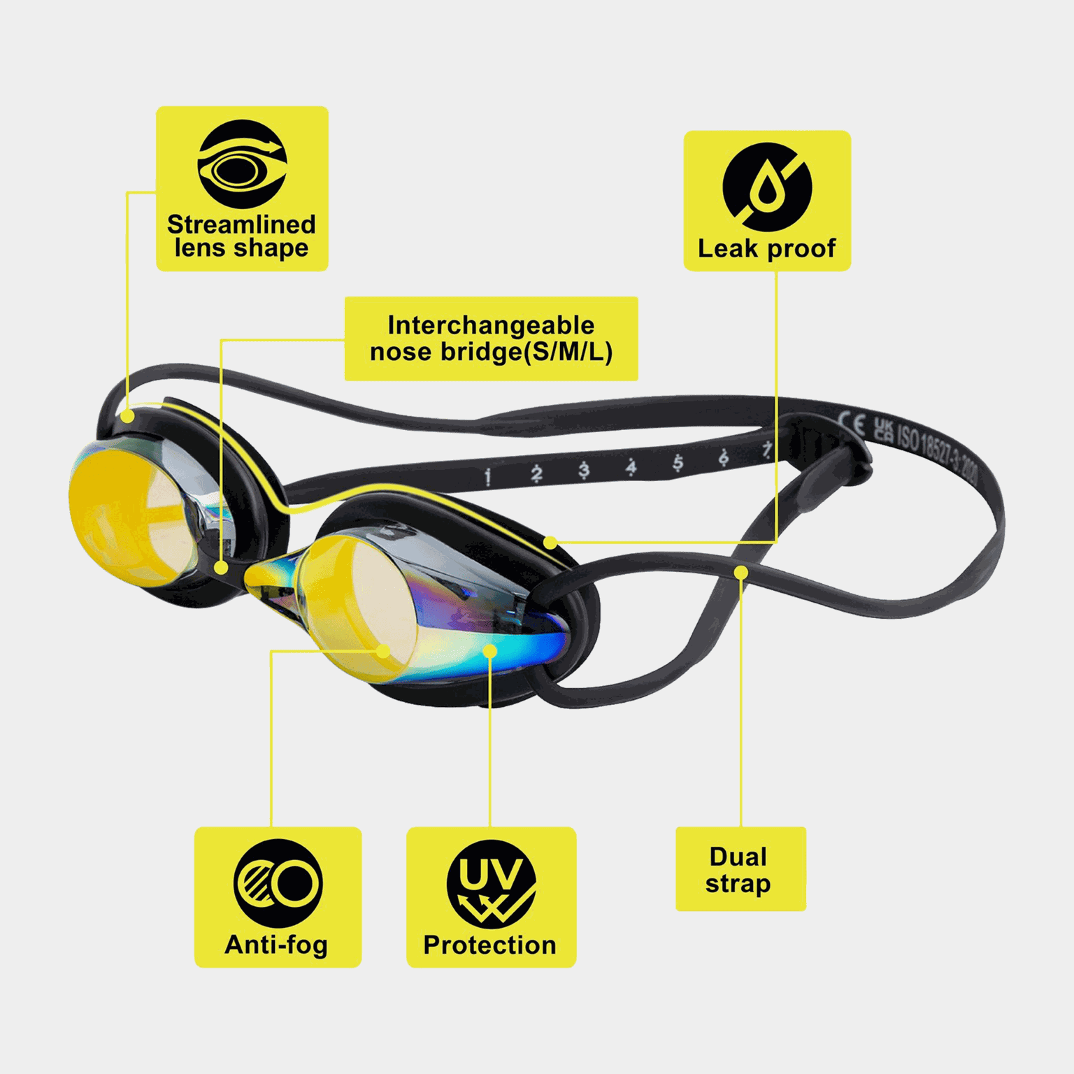 Hydro Pro Swimming Goggles, uimalasit - full image 4