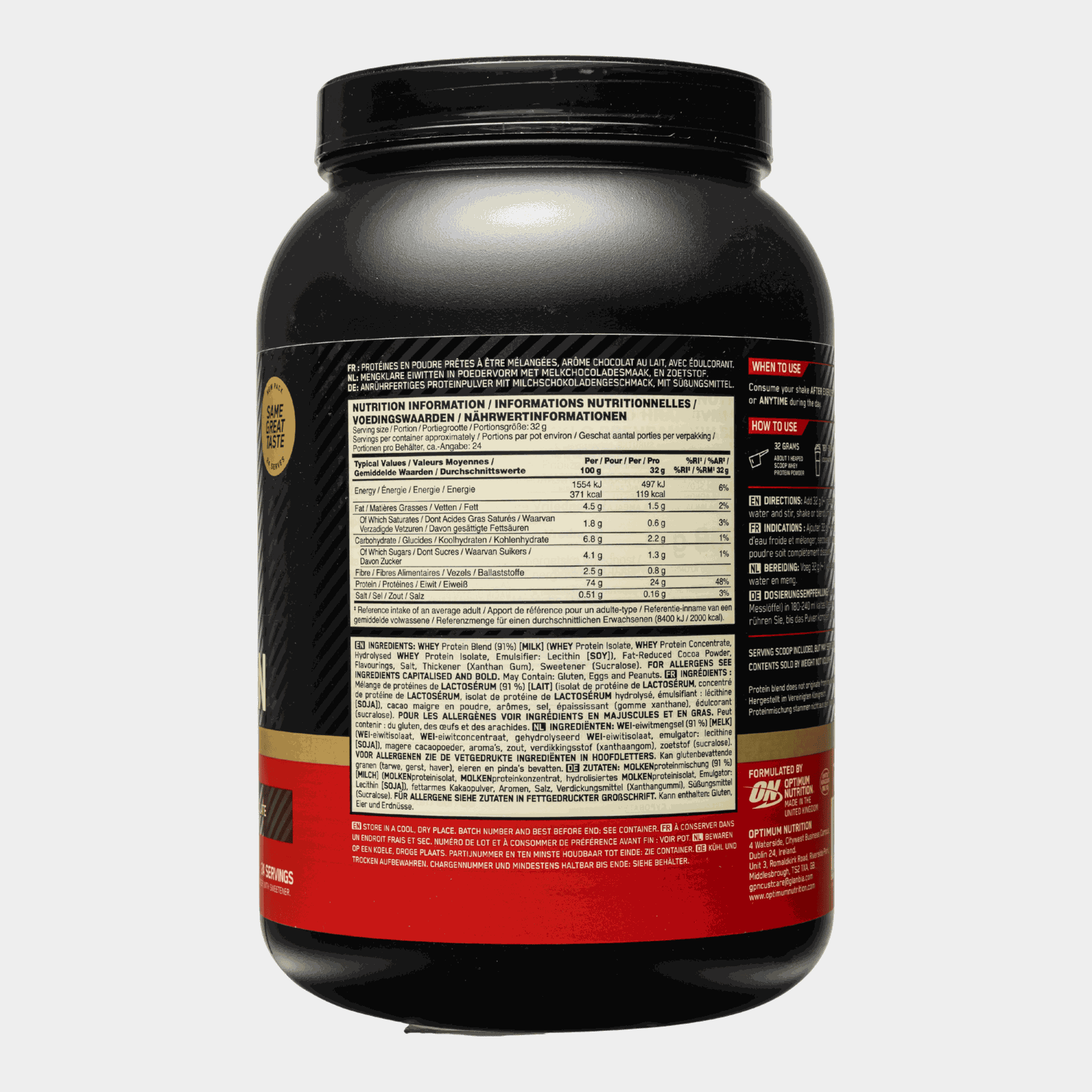 Gold Standard 100% Extreme Milk Chocolate 768g, proteiinijauhe - full image 2