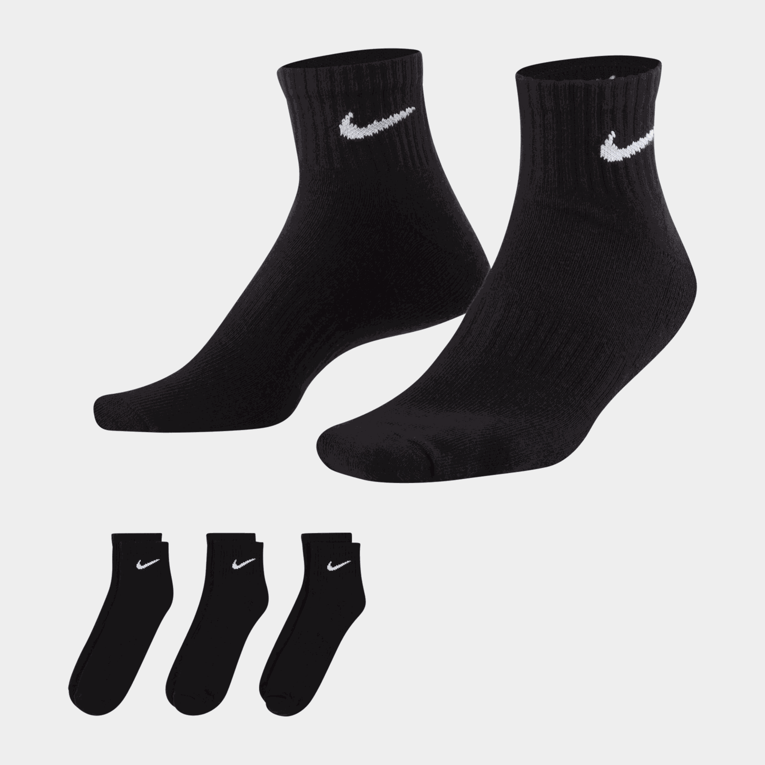 3PK Quarter Socks, miesten sukat - full image 1