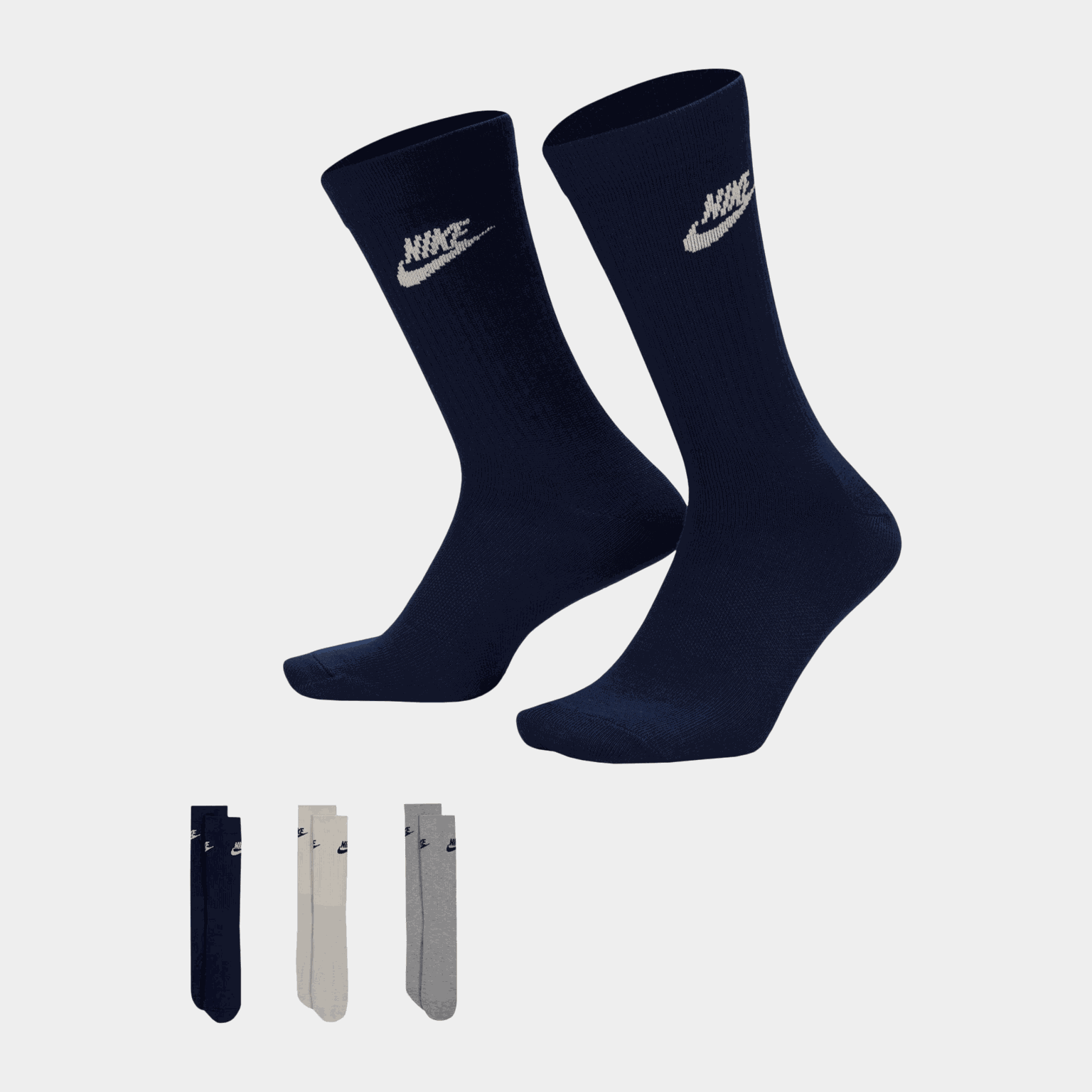 3PK Essential Crew Sock, sukat - full image 1