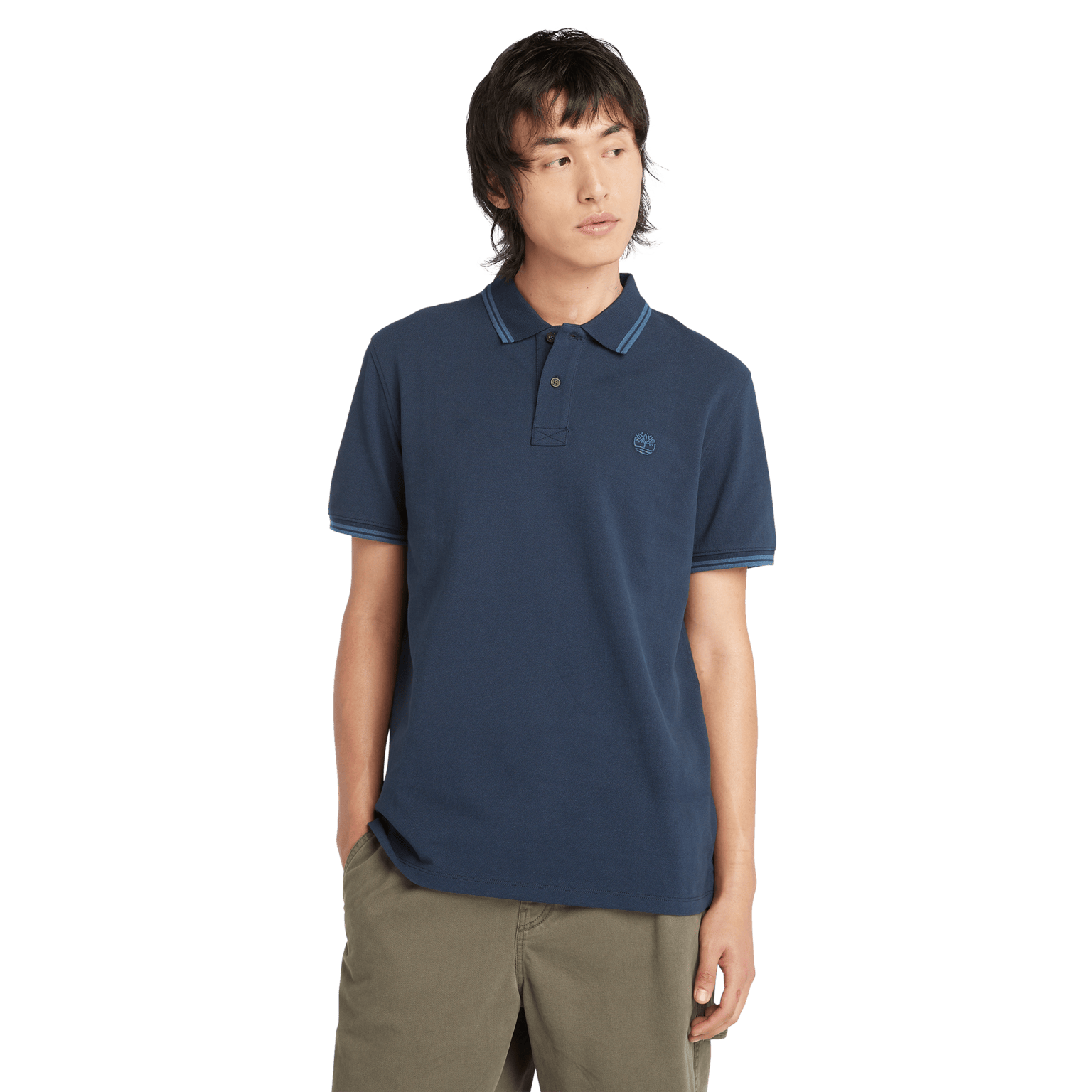 Timberland Tipped Pique Short Slee, мужская рубашка из пике