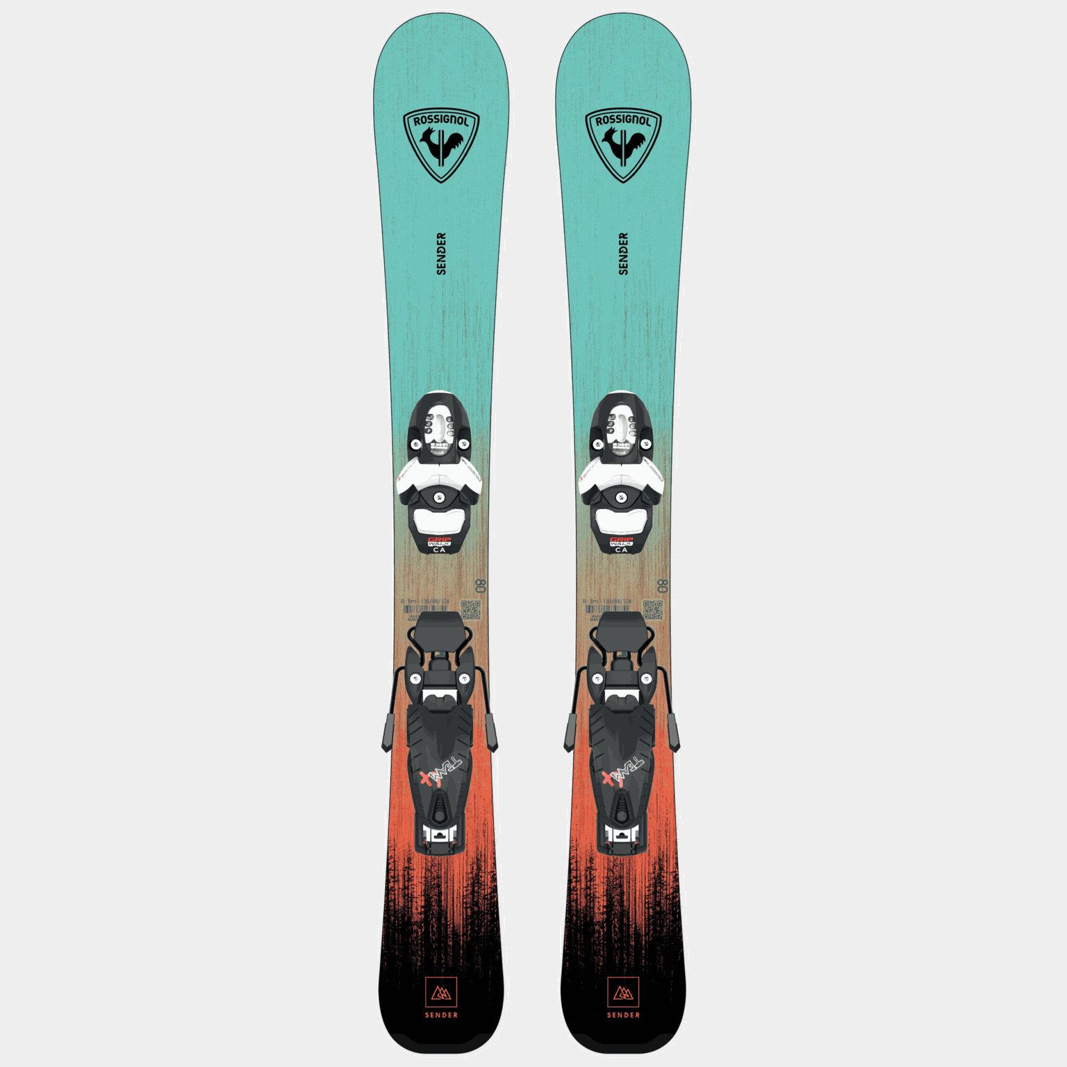 Alpine Skis SENDER KID + TEAM 4 GW B76, lasten laskettelusukset - full image 1