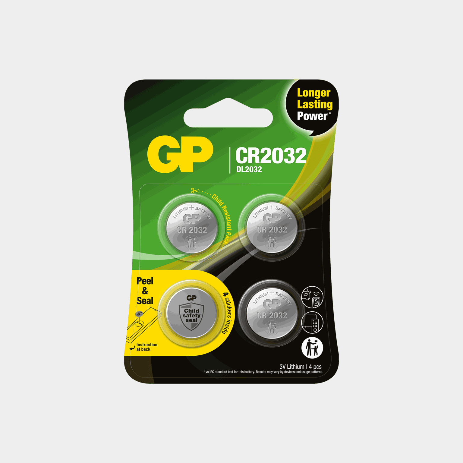 Lithium nappiparisto CR2032 4-Pack, nappiparistot - full image 1