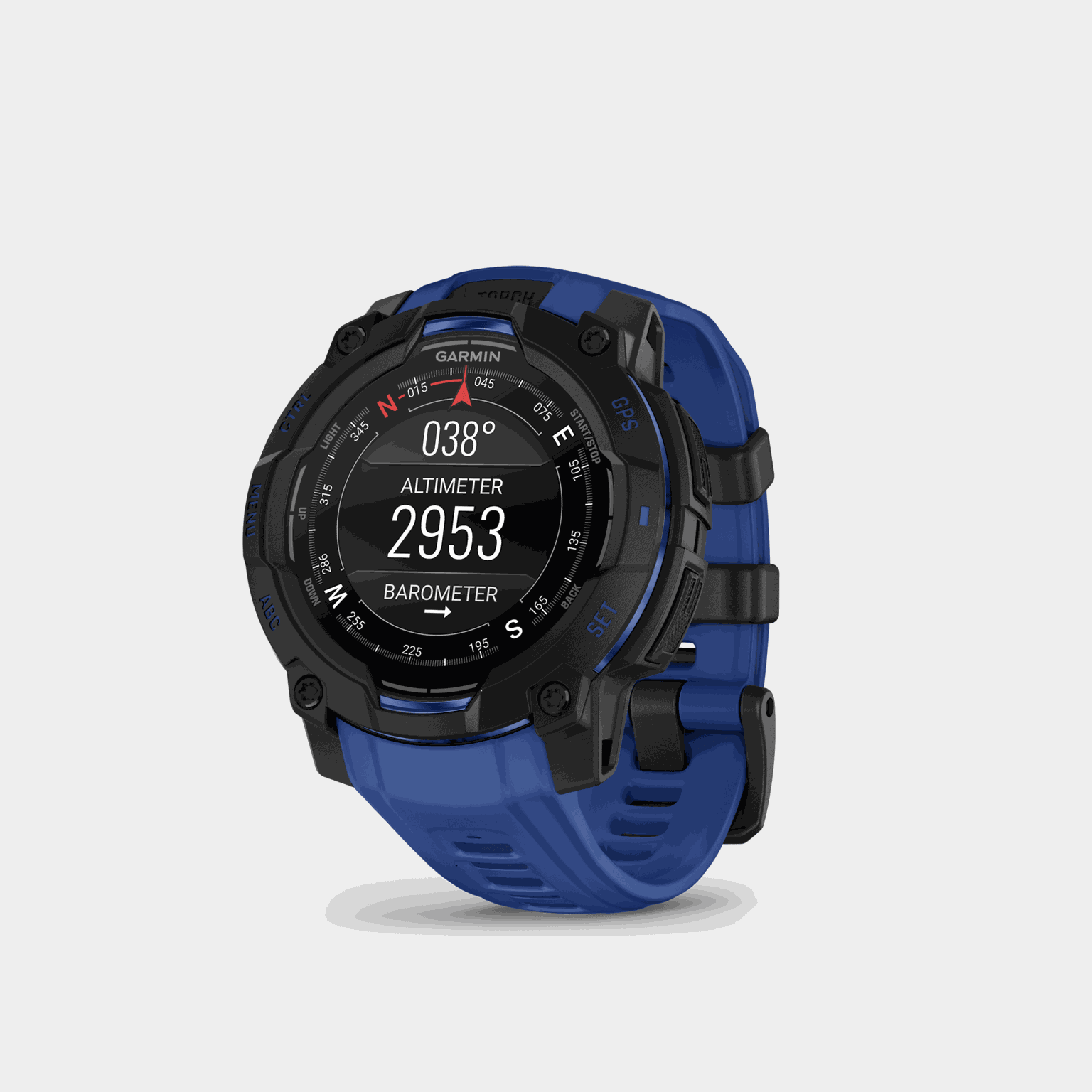 Instinct 3 LTD, 45mm, AMOLED, Black w/ Blue Strap, multisport-kello, älykello - full image 2