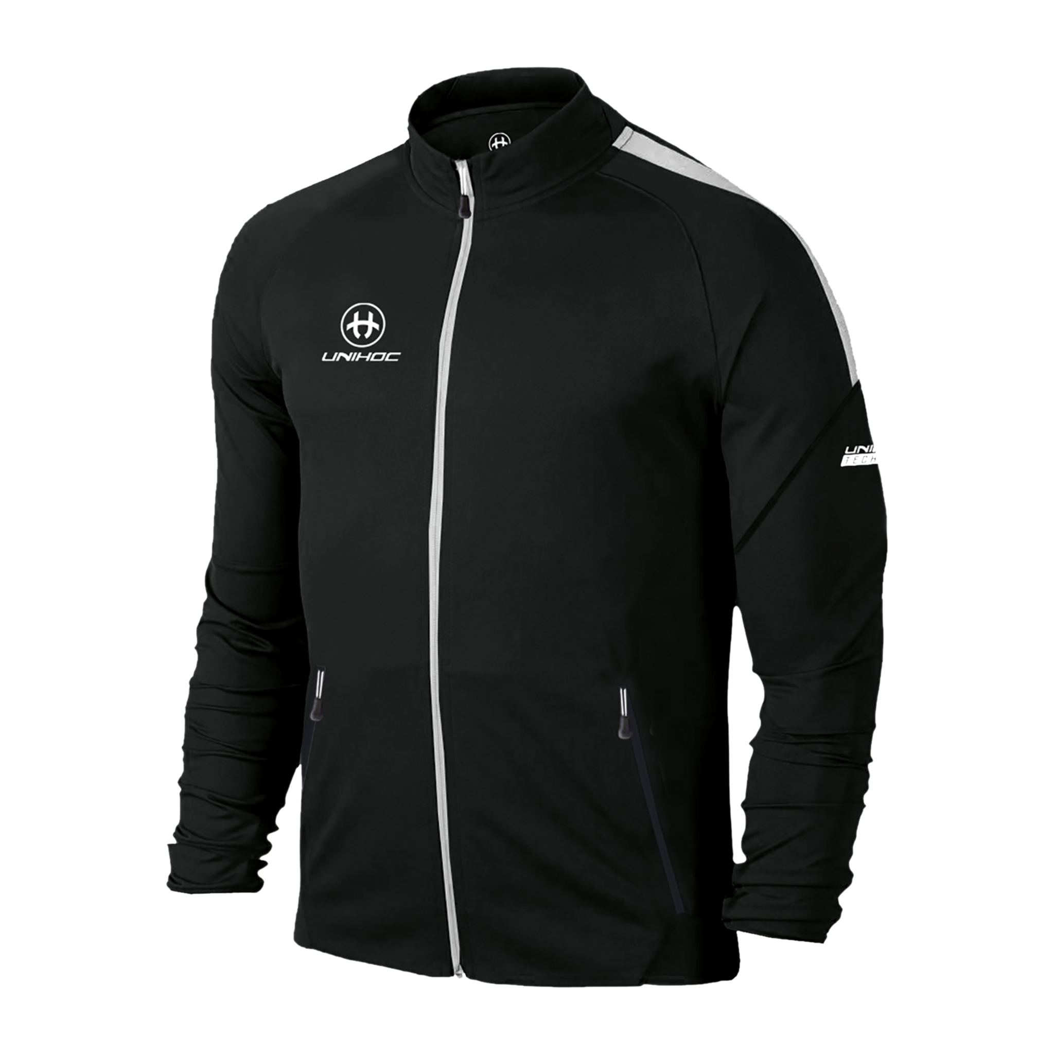 Unihoc Jacket TECHNIC черный/белый 22/23, тренировочная куртка для взрослых