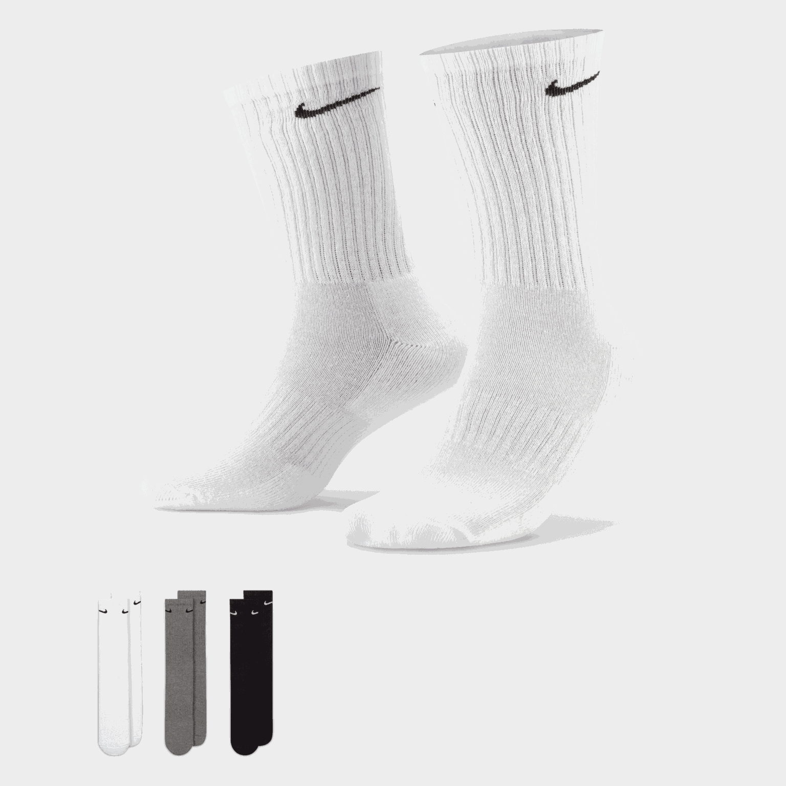 Everyday Cushioned Training Crew Socks, nuorten treenisukat - full image 2