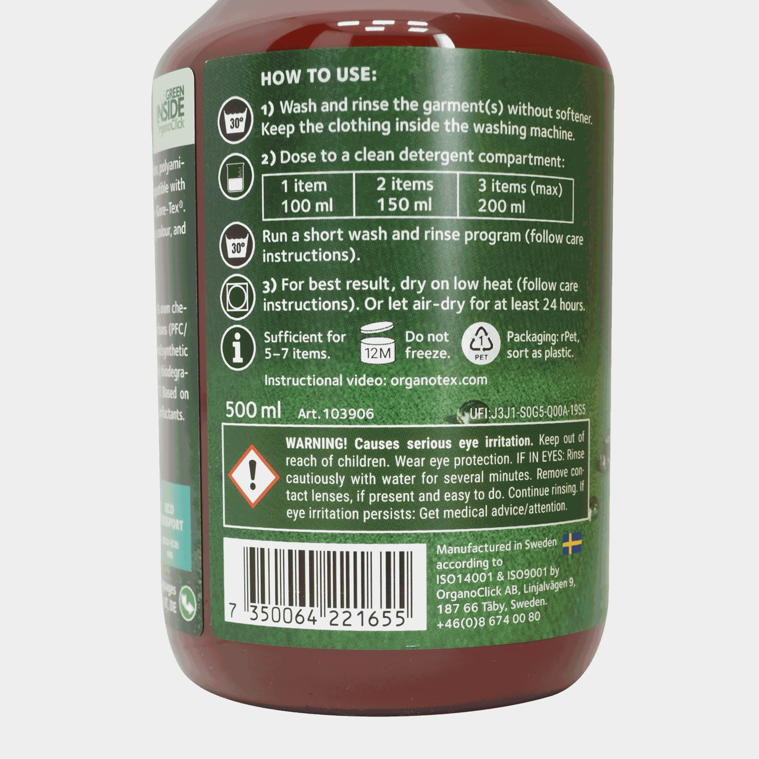 Wash-in Textile Waterproofing 500 ml, pesuaine - full image 3