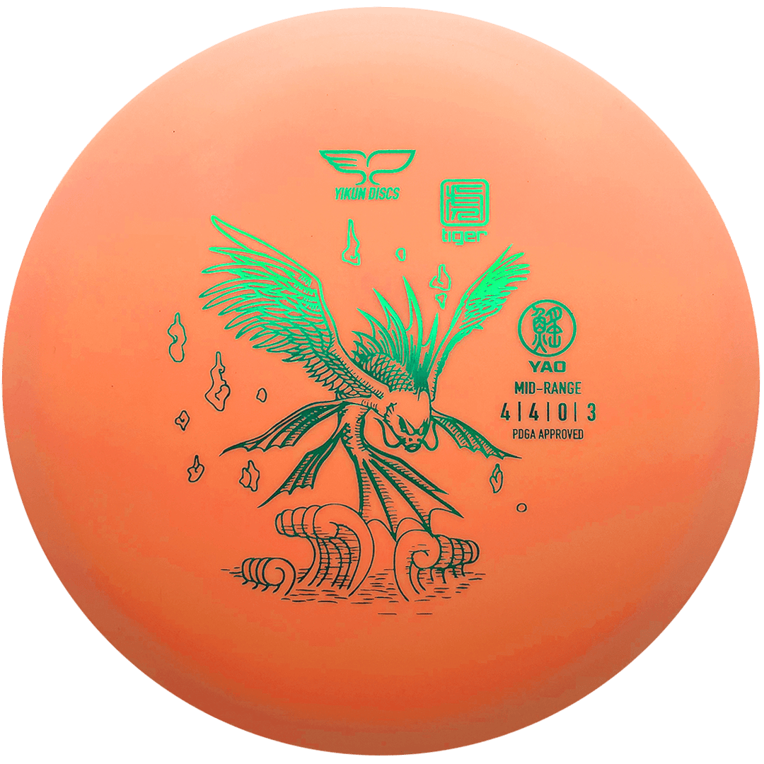 YIKUN Tiger Line Midrange Yao, 170-175 г Белый, фрисби-гольф среднего класса
