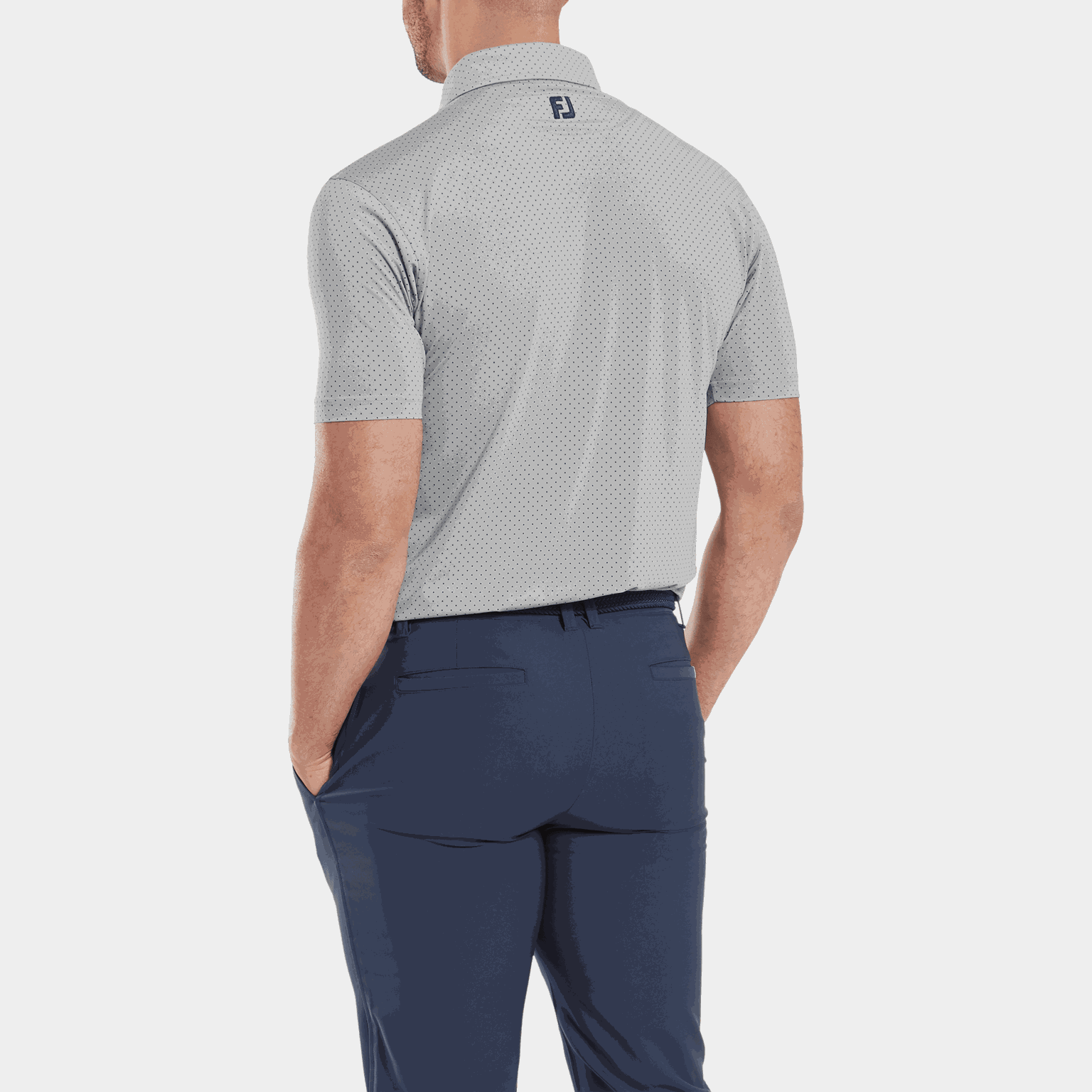Stretch Lisle Dot Print99, miesten pikeepaita - full image 2