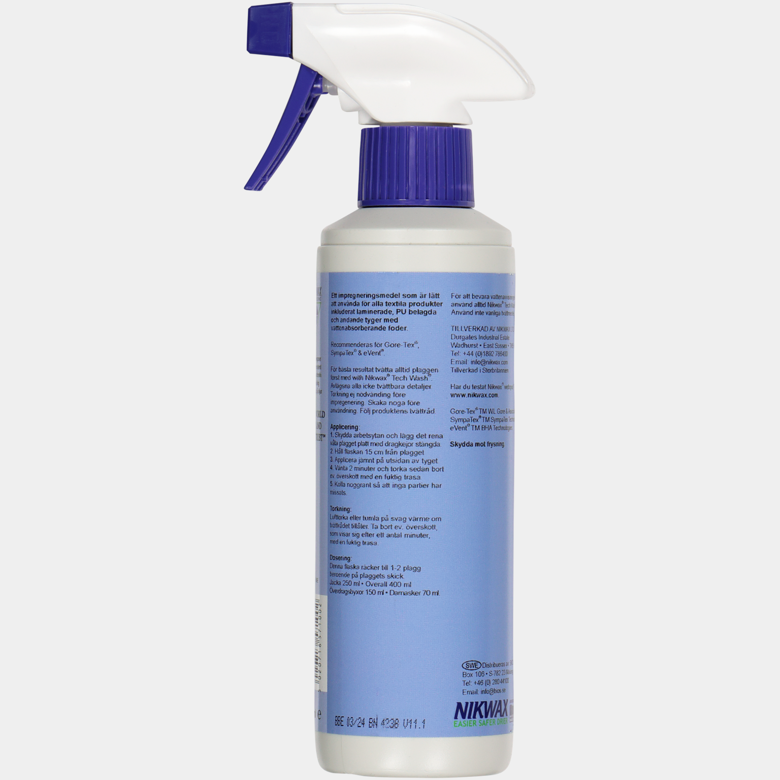 TX Direct spray-on, kyllästysaine vedenpitäville tekstiileille - full image 2