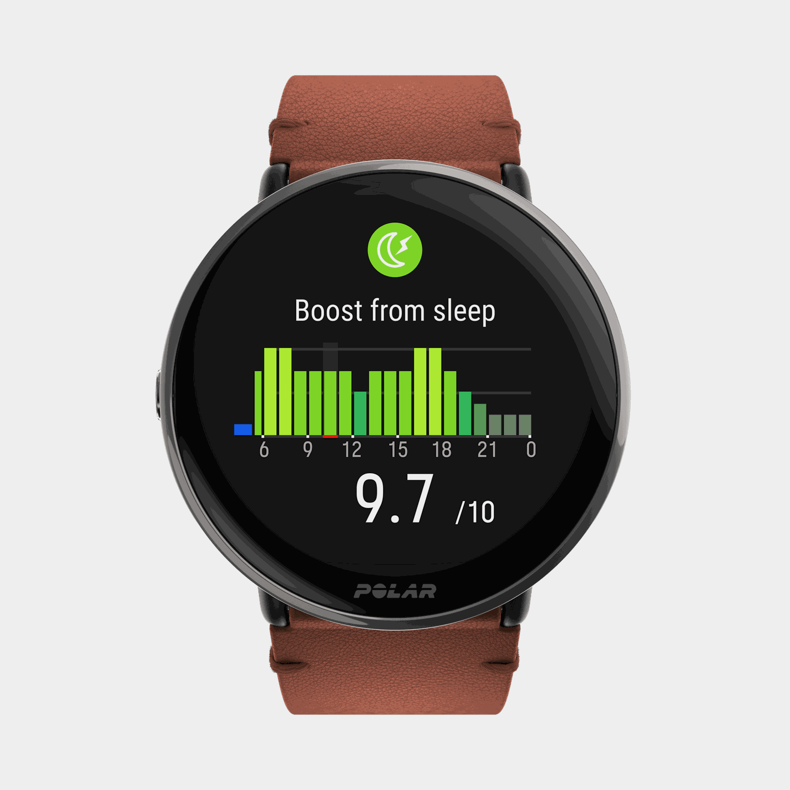 Ignite 3 Titanium/Brown leather strap, älykello - full image 1