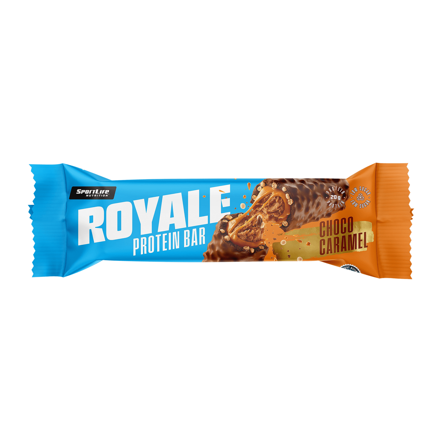Протеиновый батончик SportLife Nutrition Royale, 60 г, шоколадная карамель, протеиновый батончик