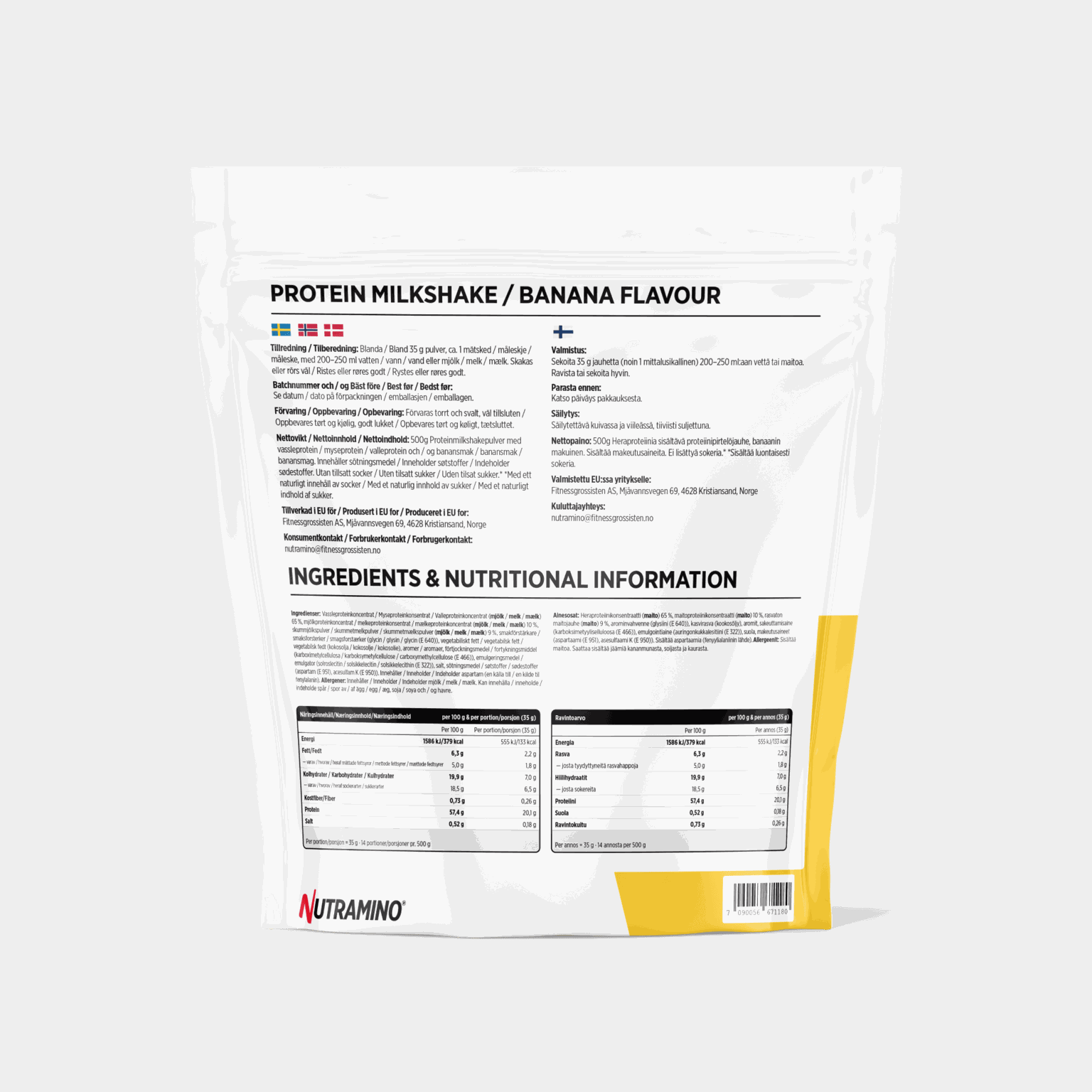 Nutrami Protein 500g, proteiinipirtelö - full image 2