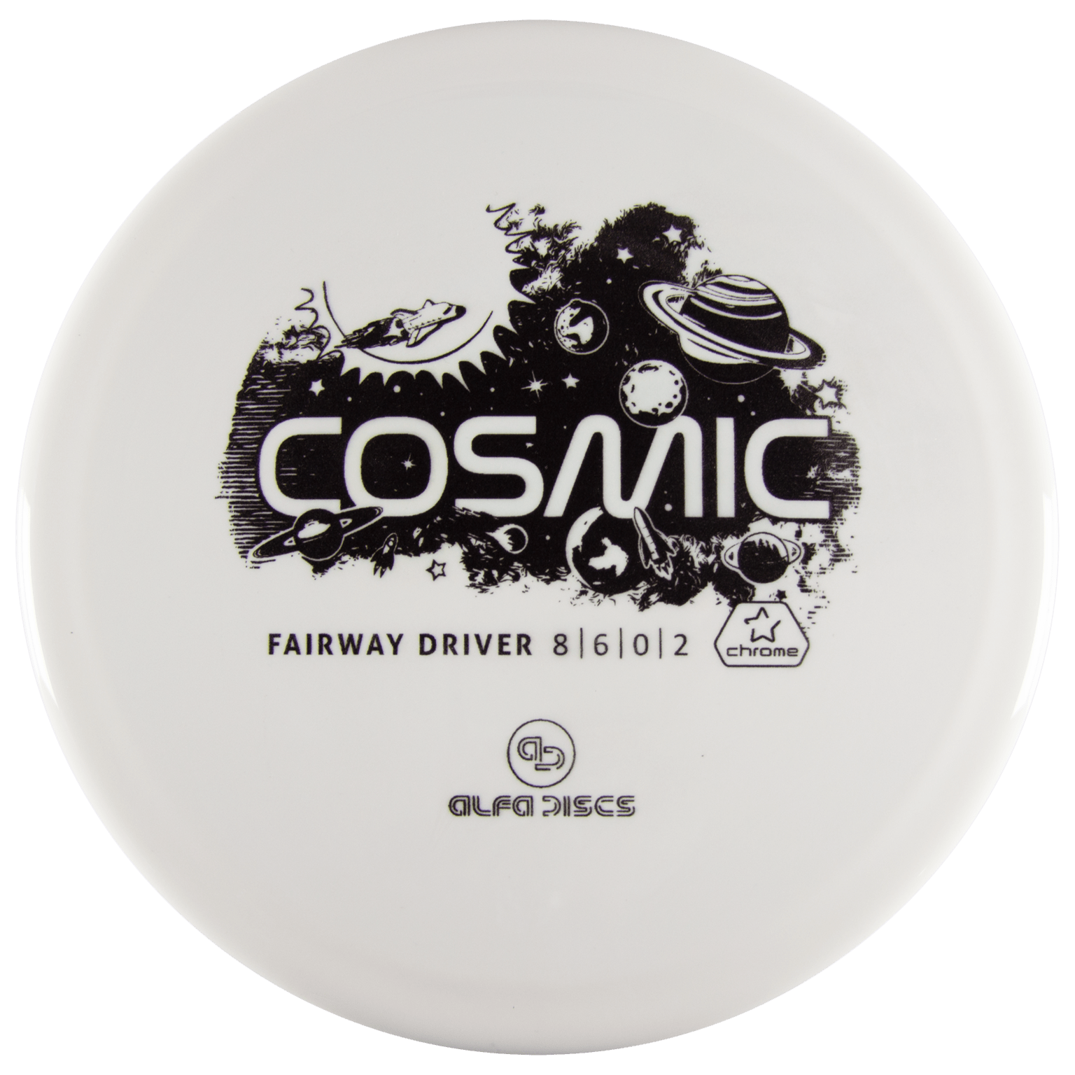Alfa Discs Chrome Line Driver Cosmic, водитель фрисби-гольфа