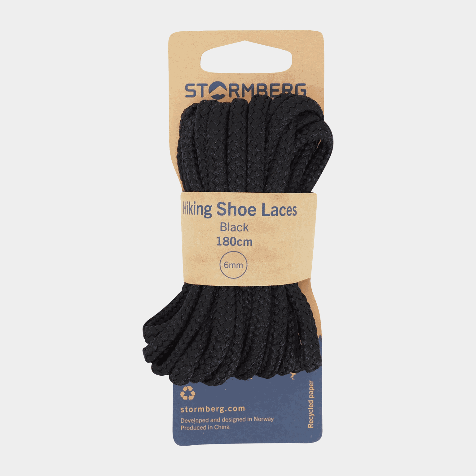 Hiking Shoe Laces Black 180cm, kengännauhat - full image 1
