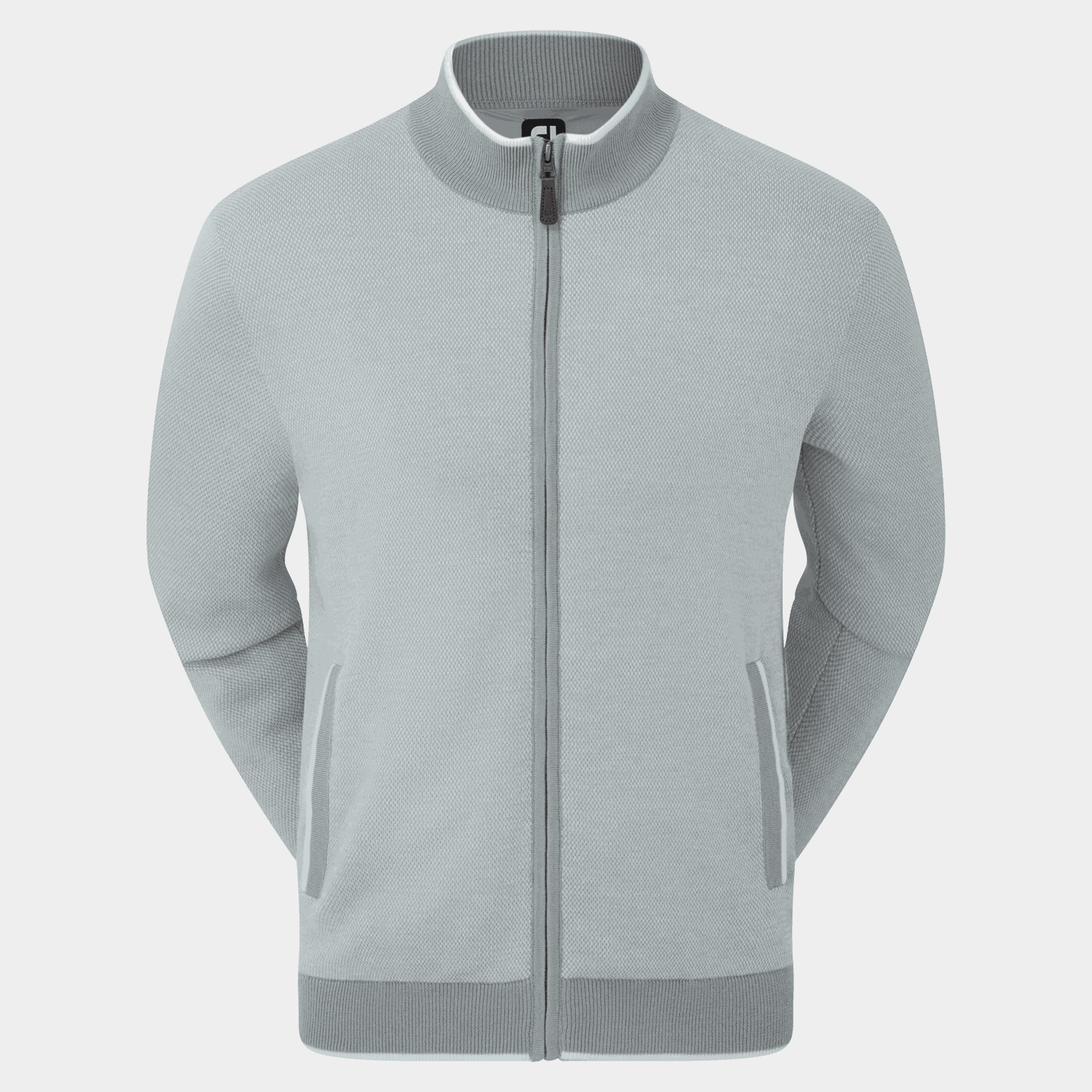 Wool Blend Full-Zip Lined Pullover99, miesten golftakki - full image 4