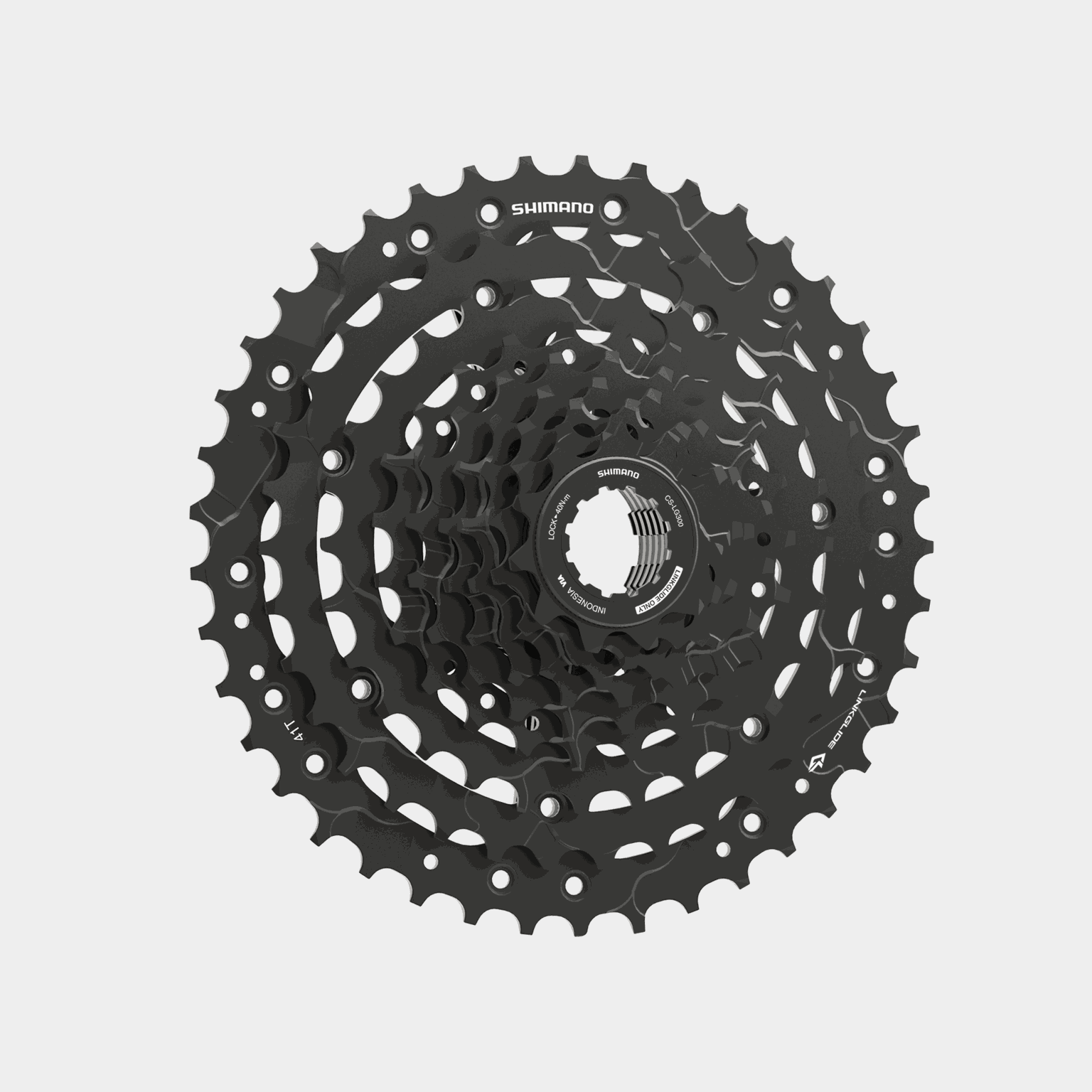 Cassette 11-41 9s CS-LG300 Cues, Shimano-rataspakka sähköpyörille - full image 2